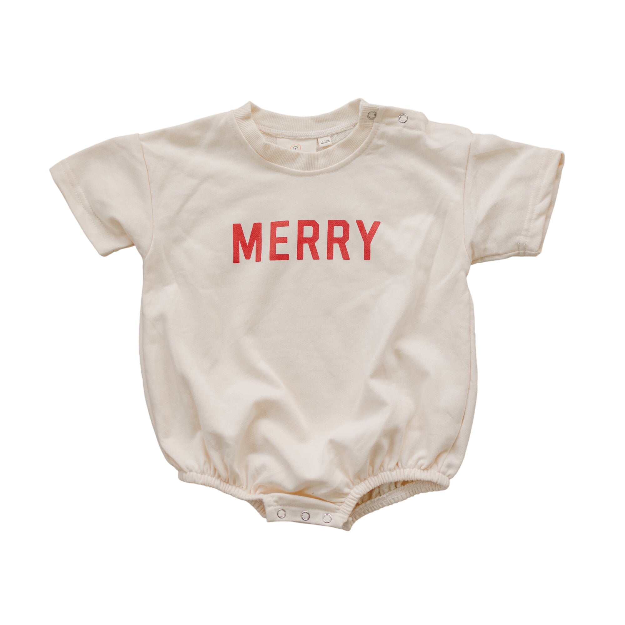 Merry Short Sleeved Sweatshirt Romper