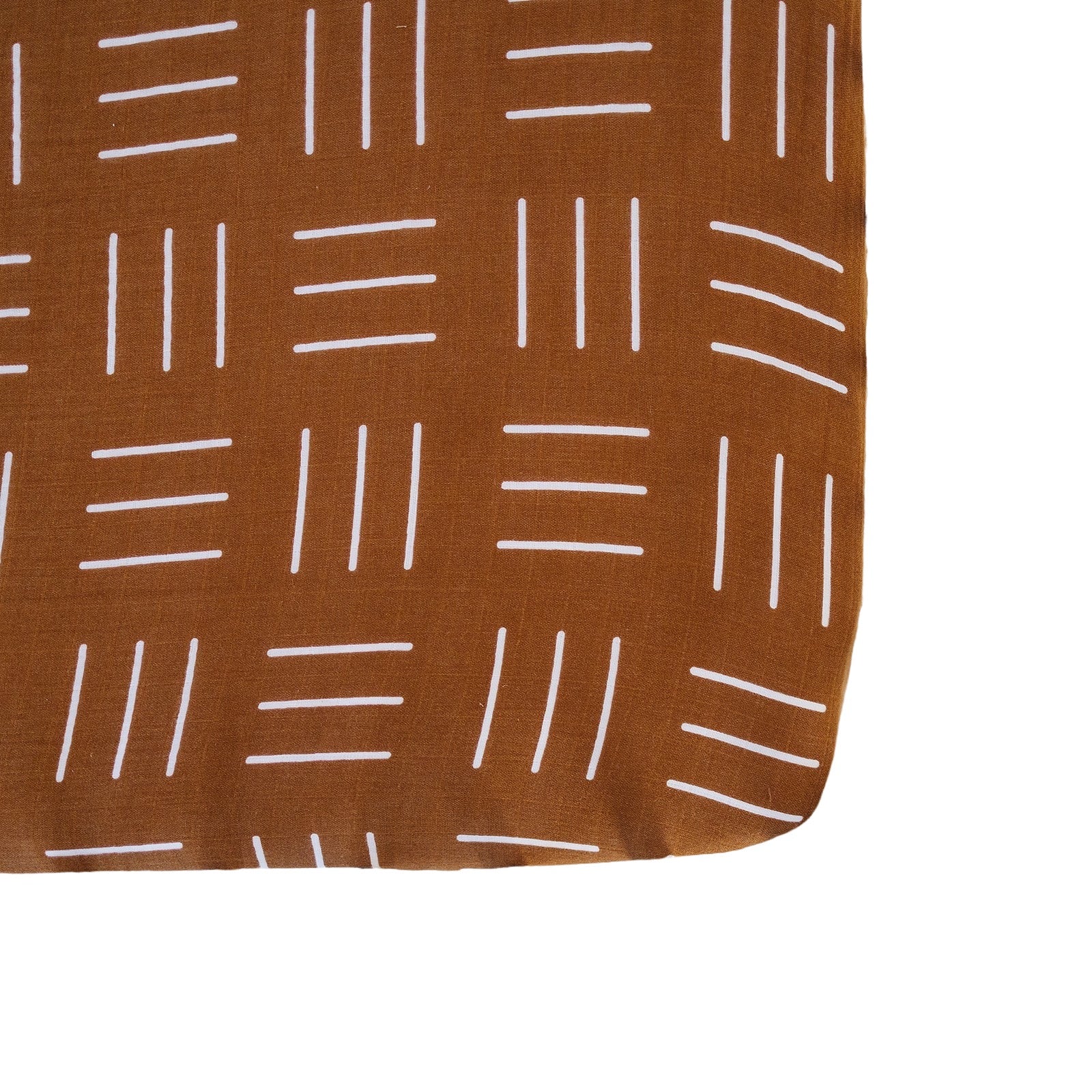 Mustard Mudcloth Crib Sheet