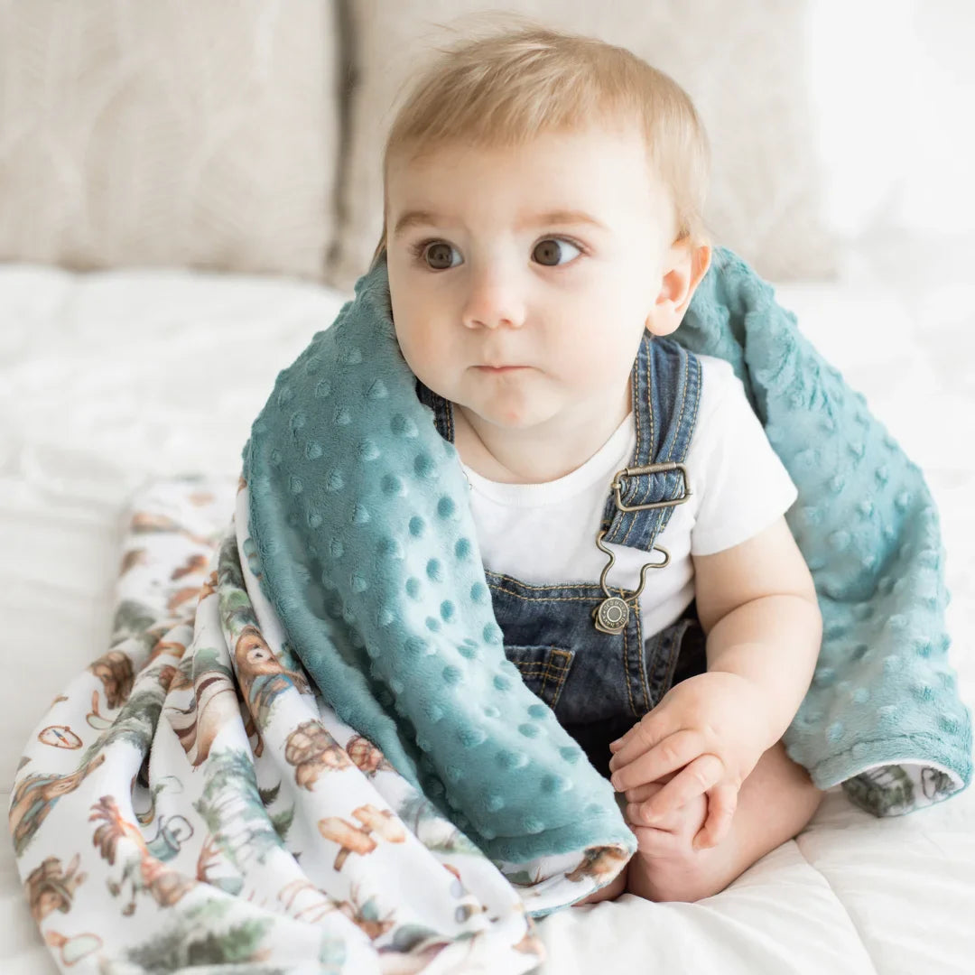 Baby & Toddler Minky Blanket - Let's Go Camping