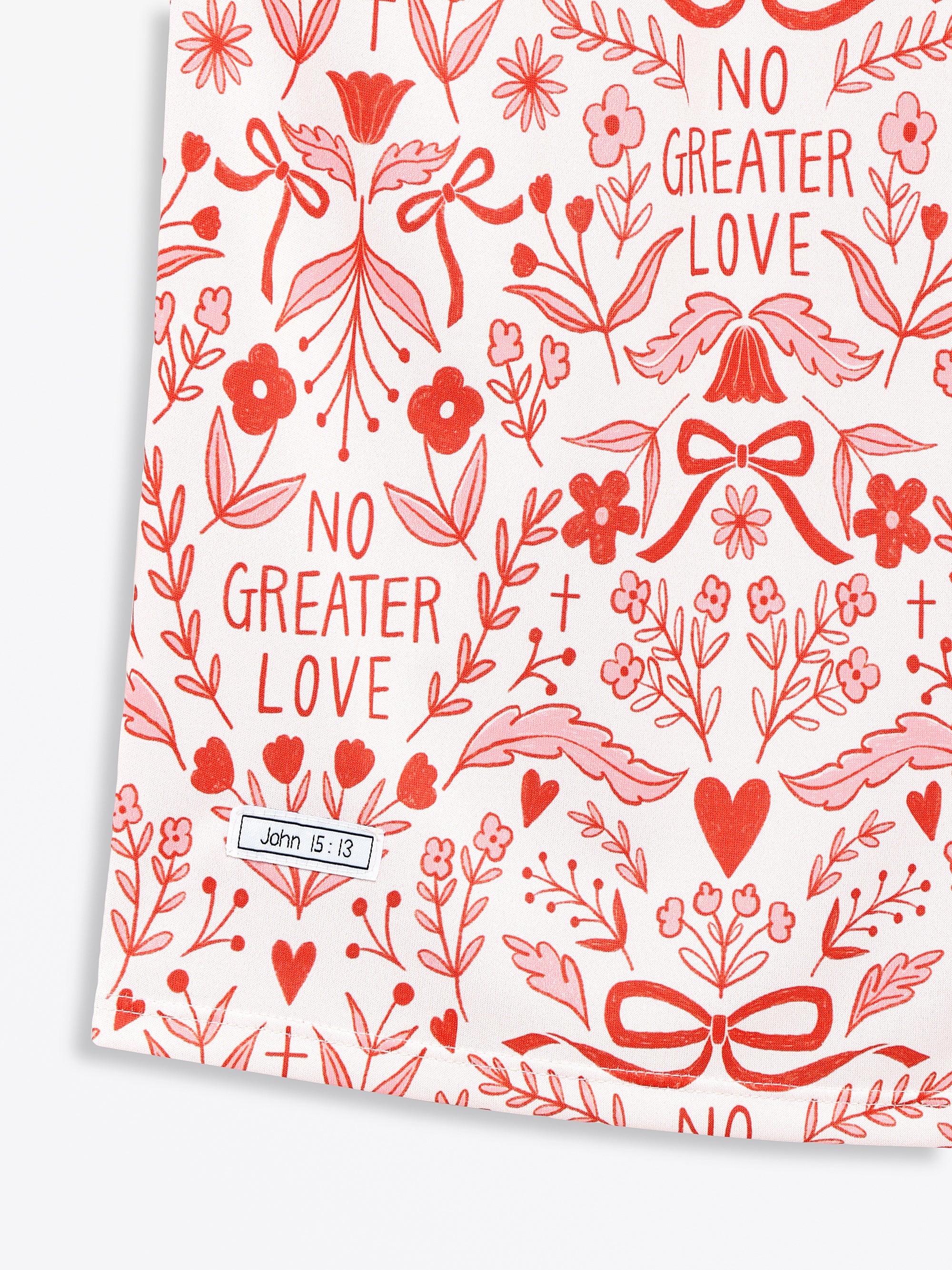 No Greater Love Pink Pj Girls Nightgown Polyester