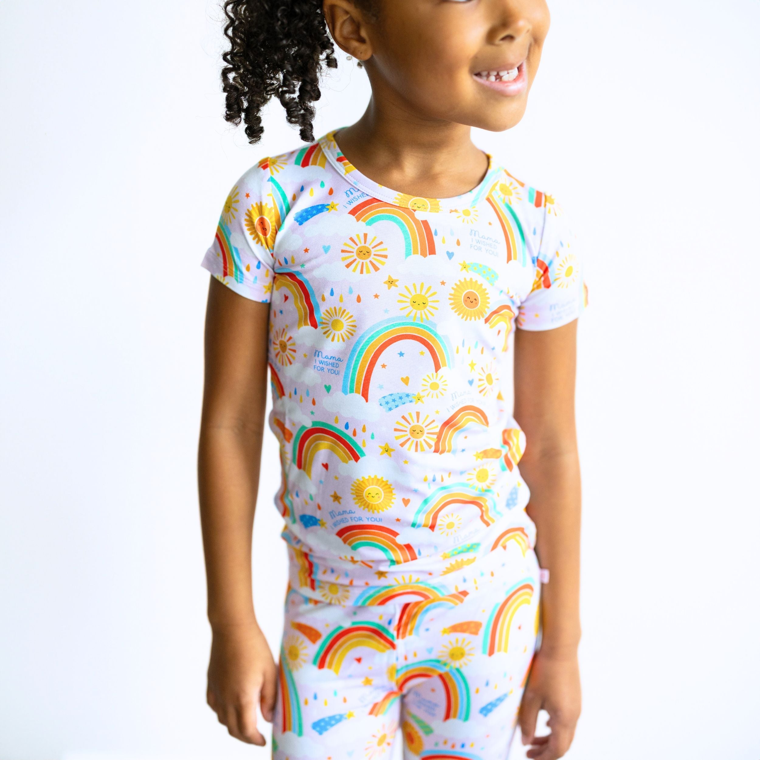 The Second-skin 2-piece Short Sleeve Pajama | Here Comes The Sunshine (pink)