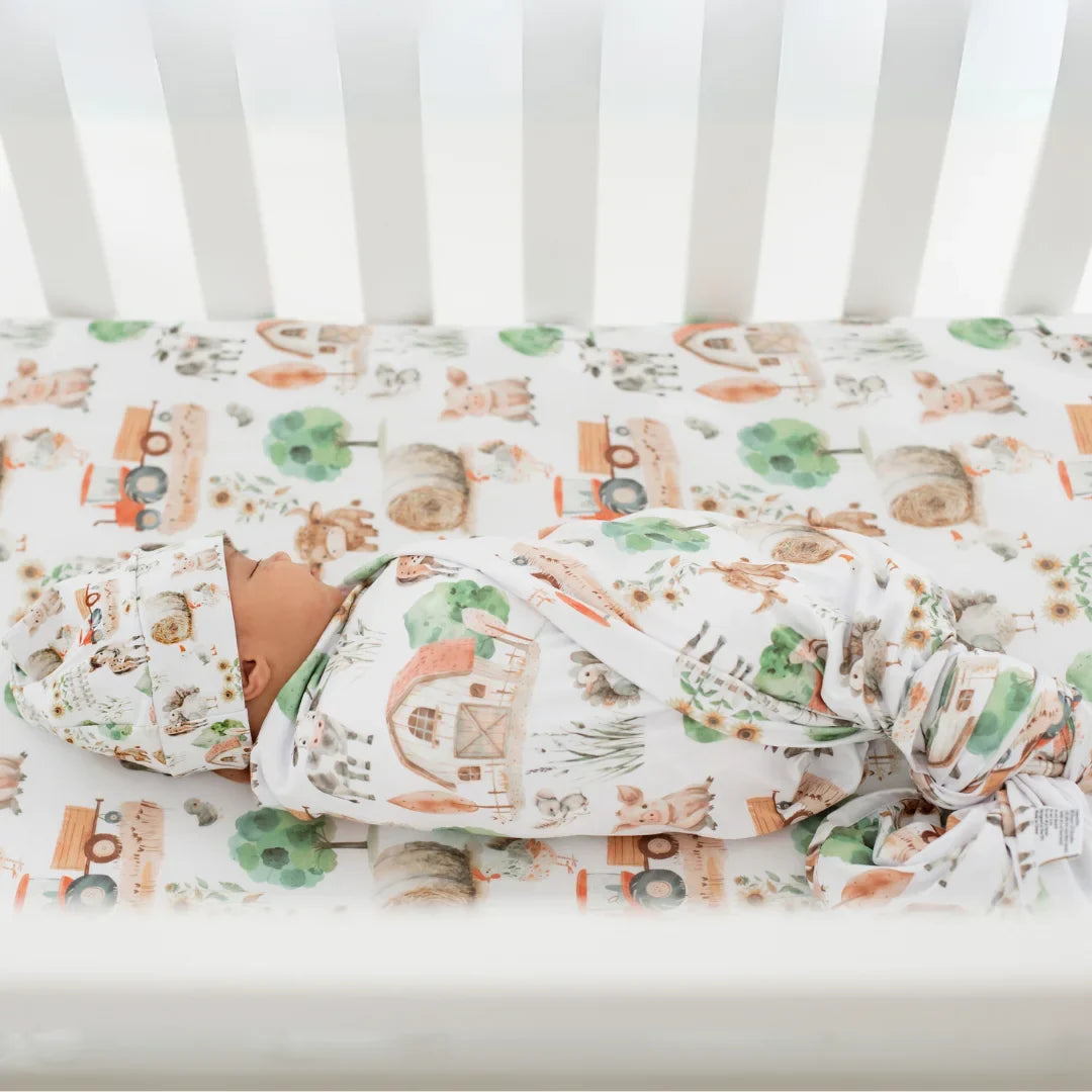 Farm Life Baby Swaddle Blanket