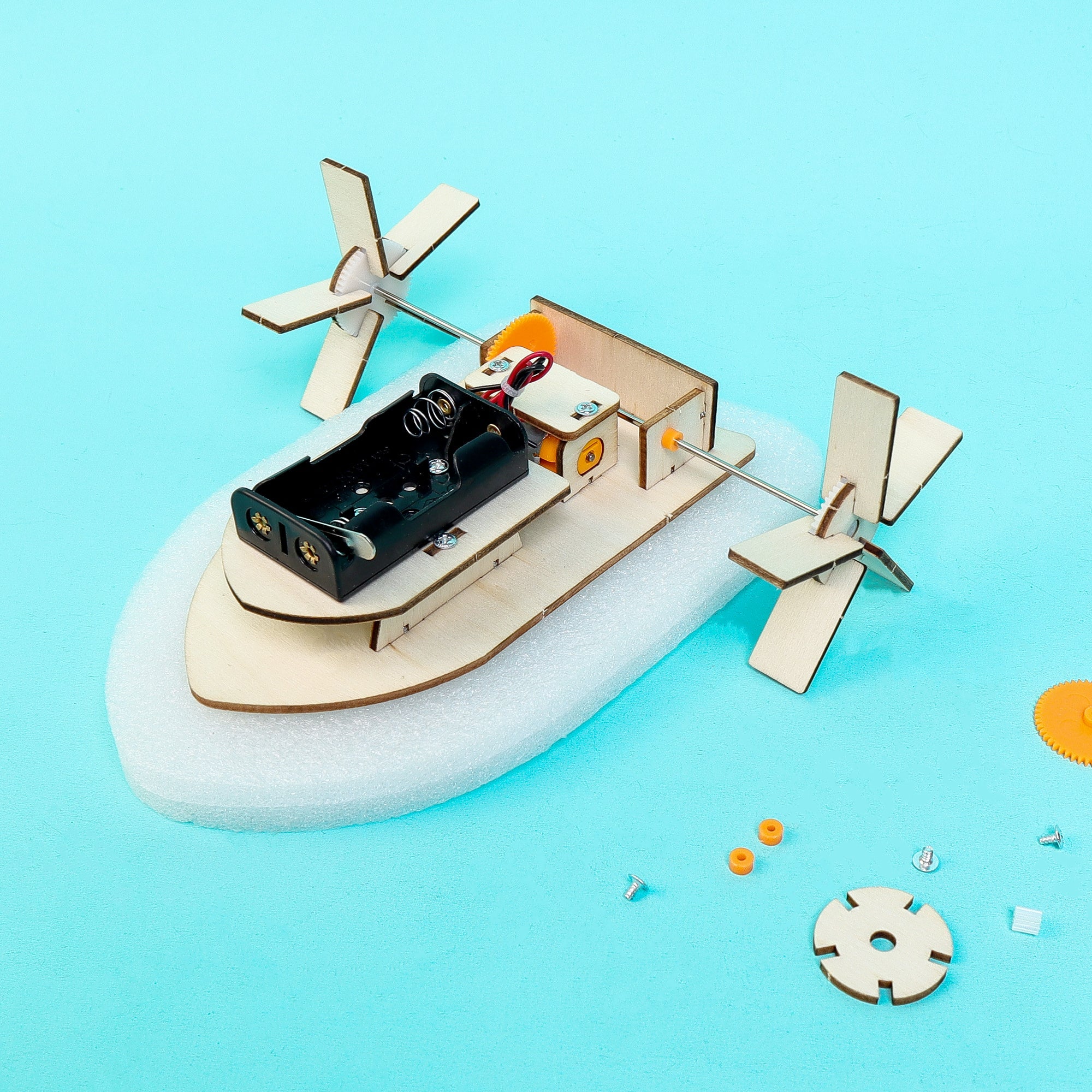 Paddlewheel Boat Diy Kit, Educational Stem Toy