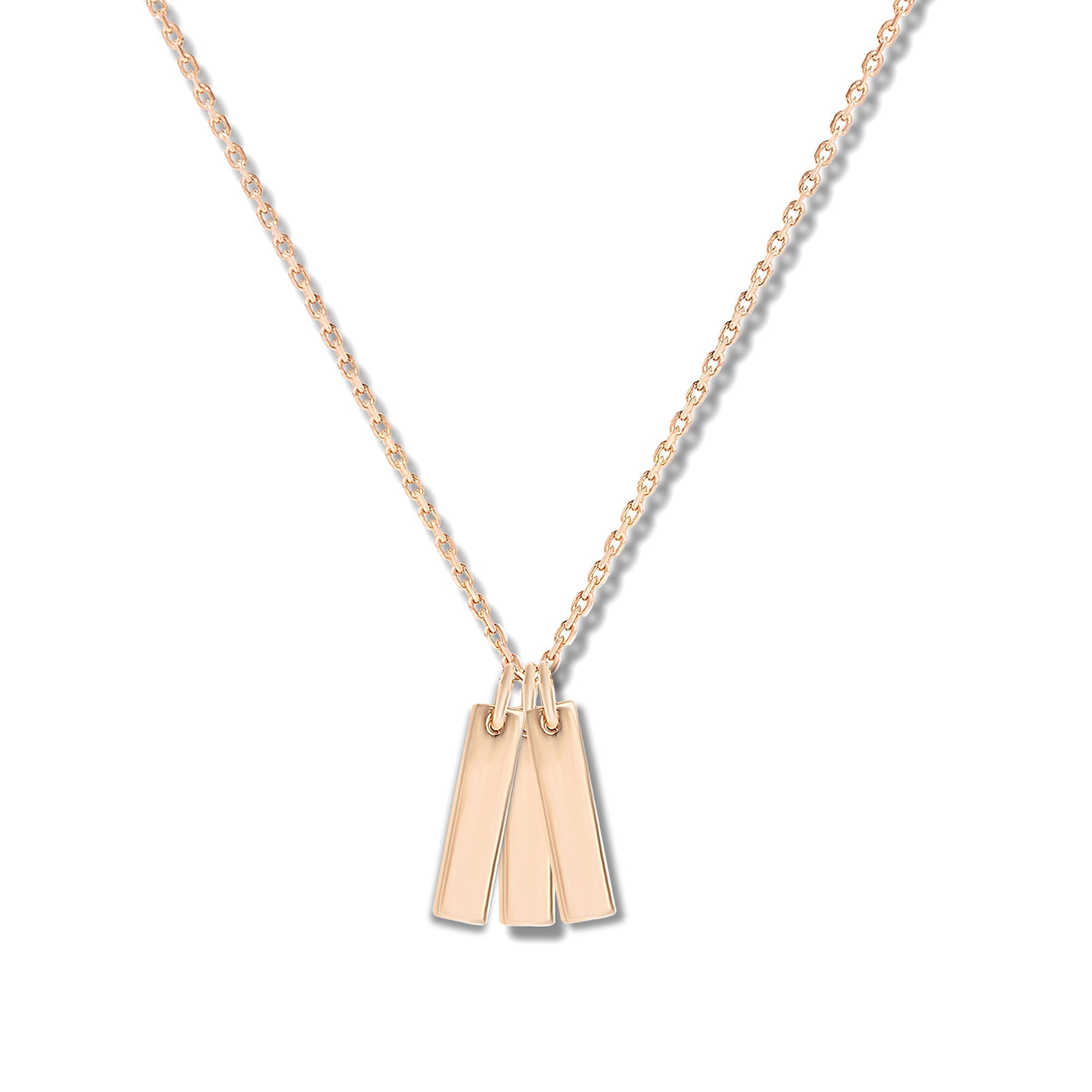 Mysha Personalized Triple Bar Of Love Pendant