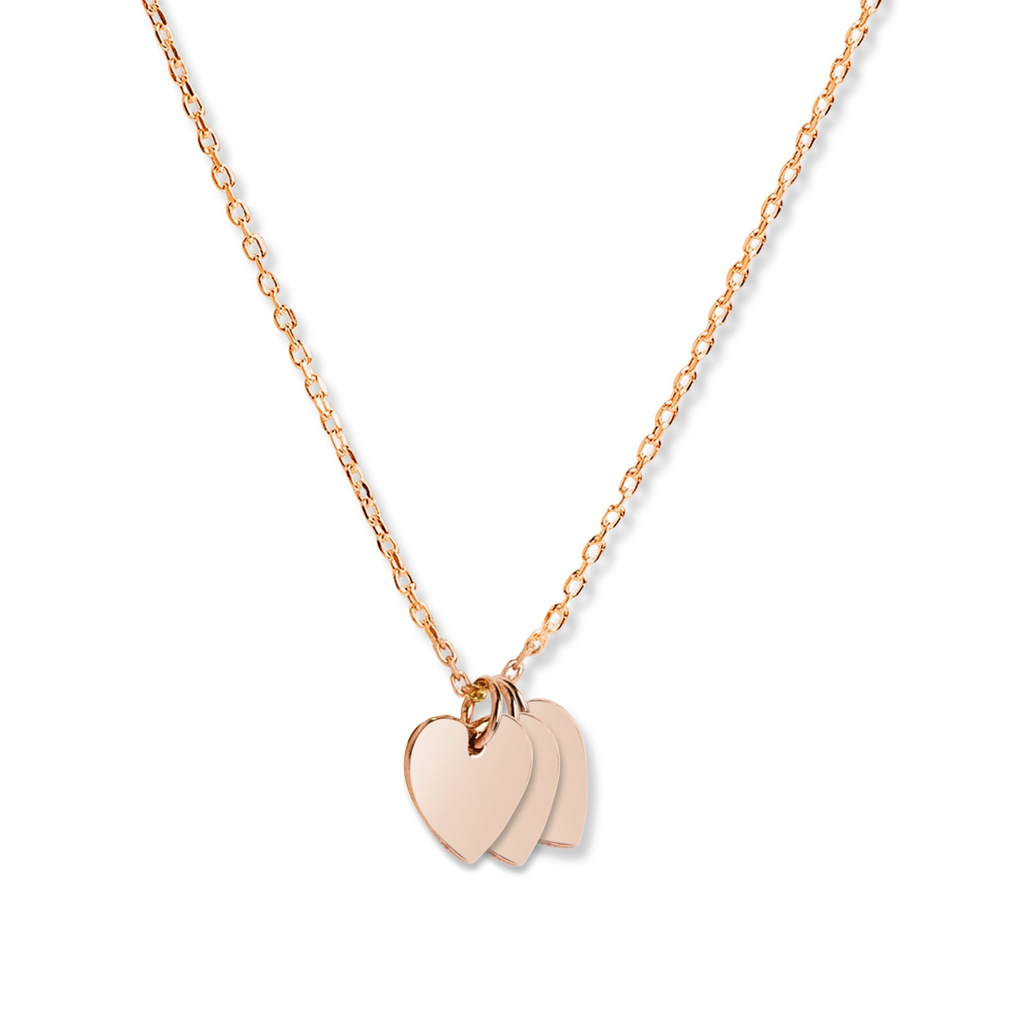 Mysha Personalized Eternal Initial Triple Heart Pendant