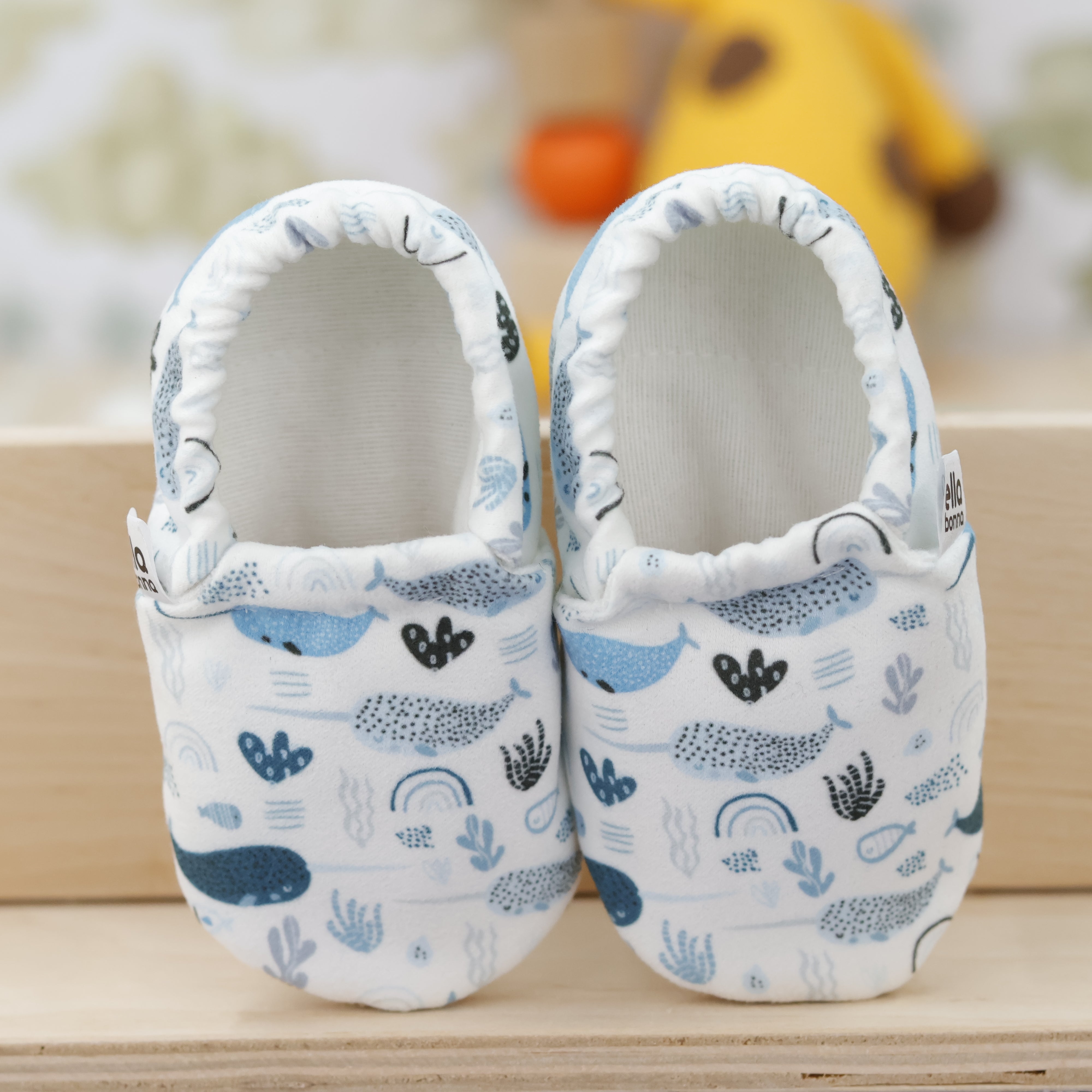 Ella Bonna Non-slip Sole Swordfish Patterned Baby Booties, Home Boot Slippers Nursery Shoes
