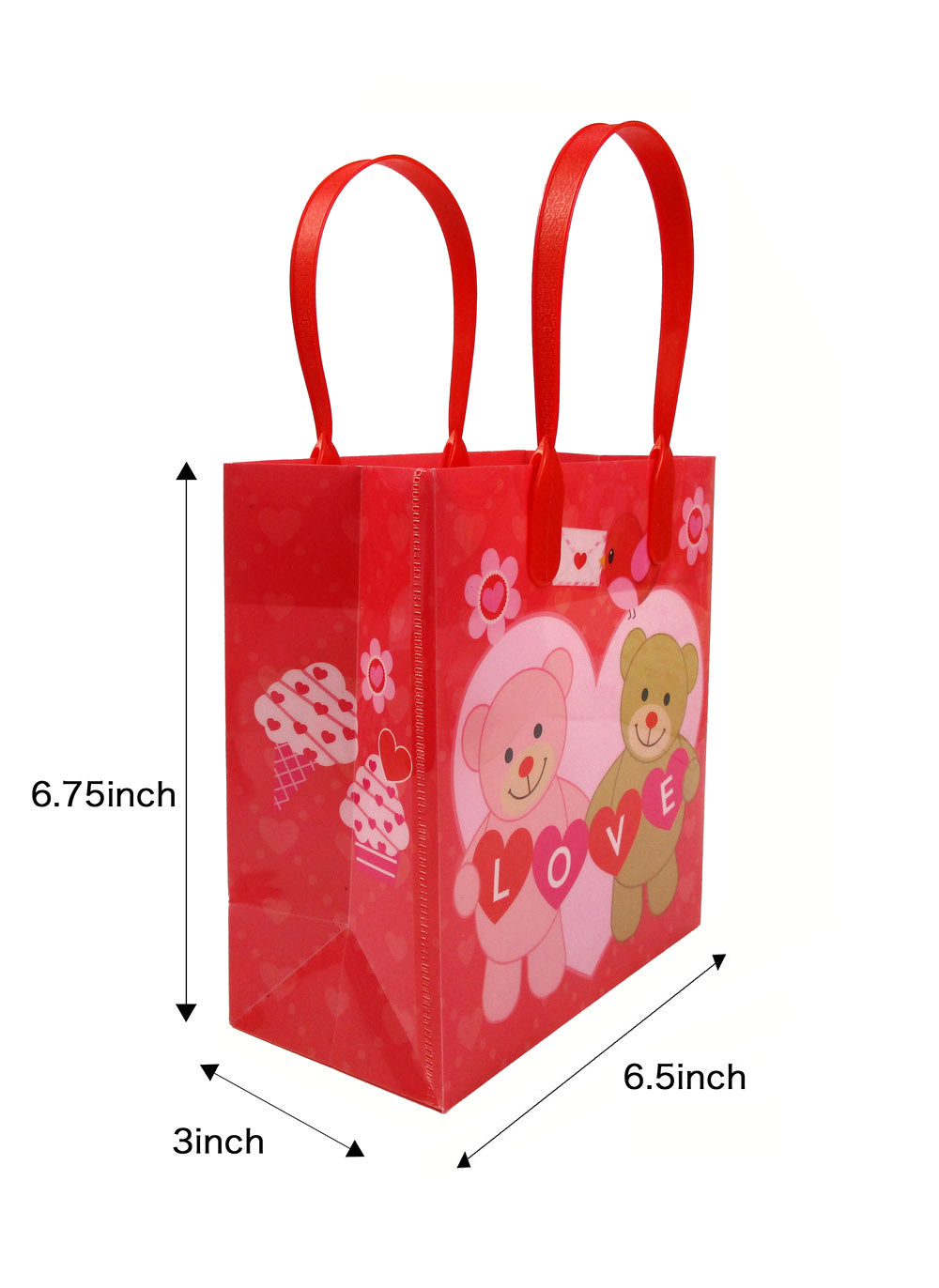 Valentine's Day Party Favor Treat Bags - Set Of 6 Or 12