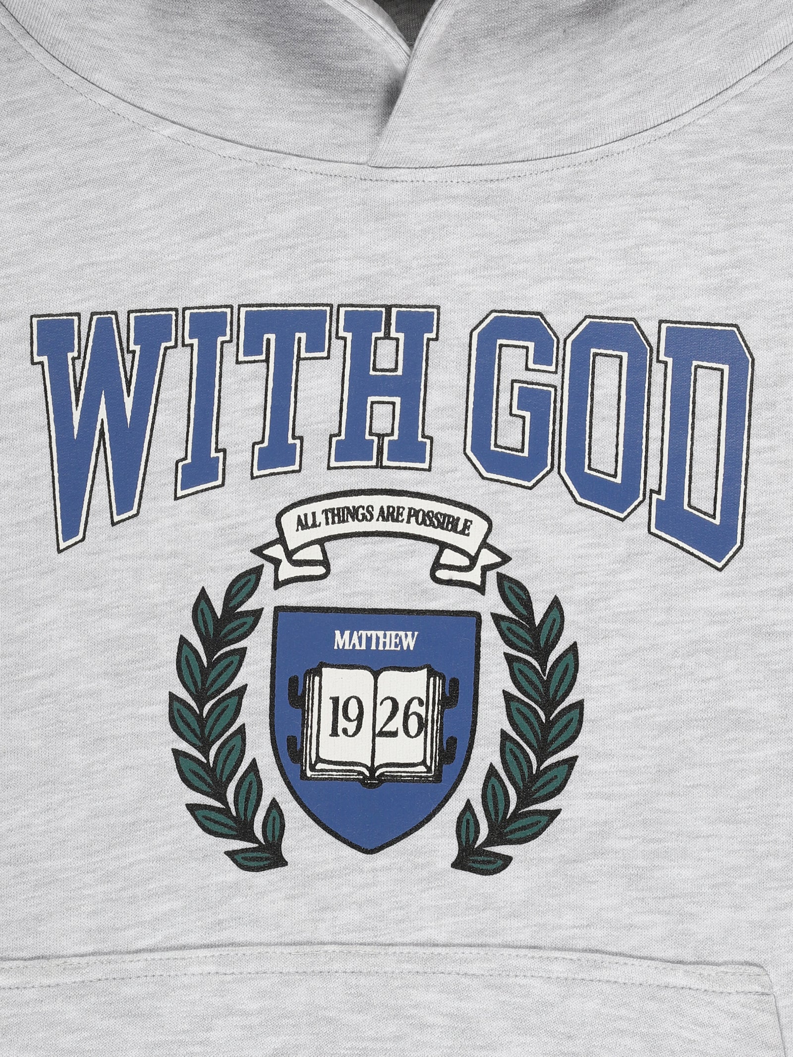 With God Cotton Fleece Hoodie