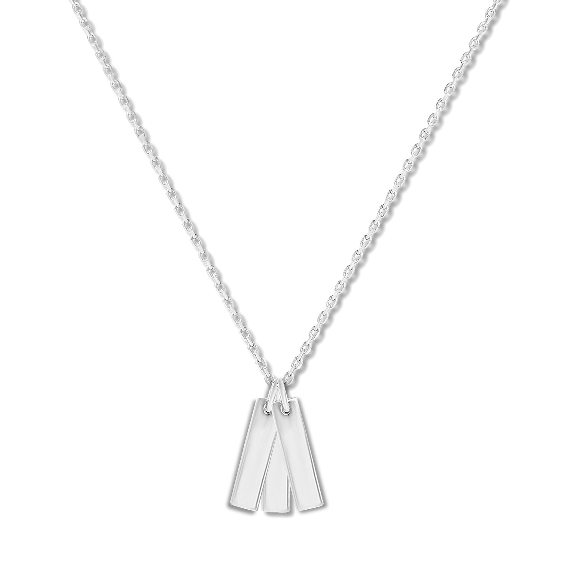 Mysha Personalized Triple Bar Of Love Pendant