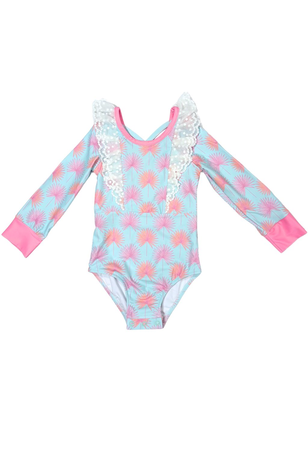 Palm Paradise One Piece Rashguard Suit