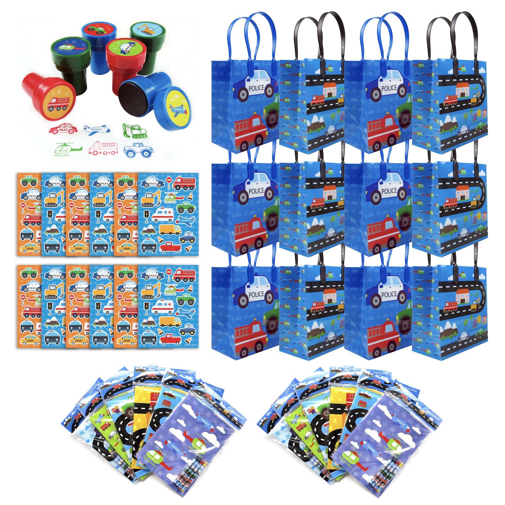 Vehicle Party Favor Bundle For 12 Kids