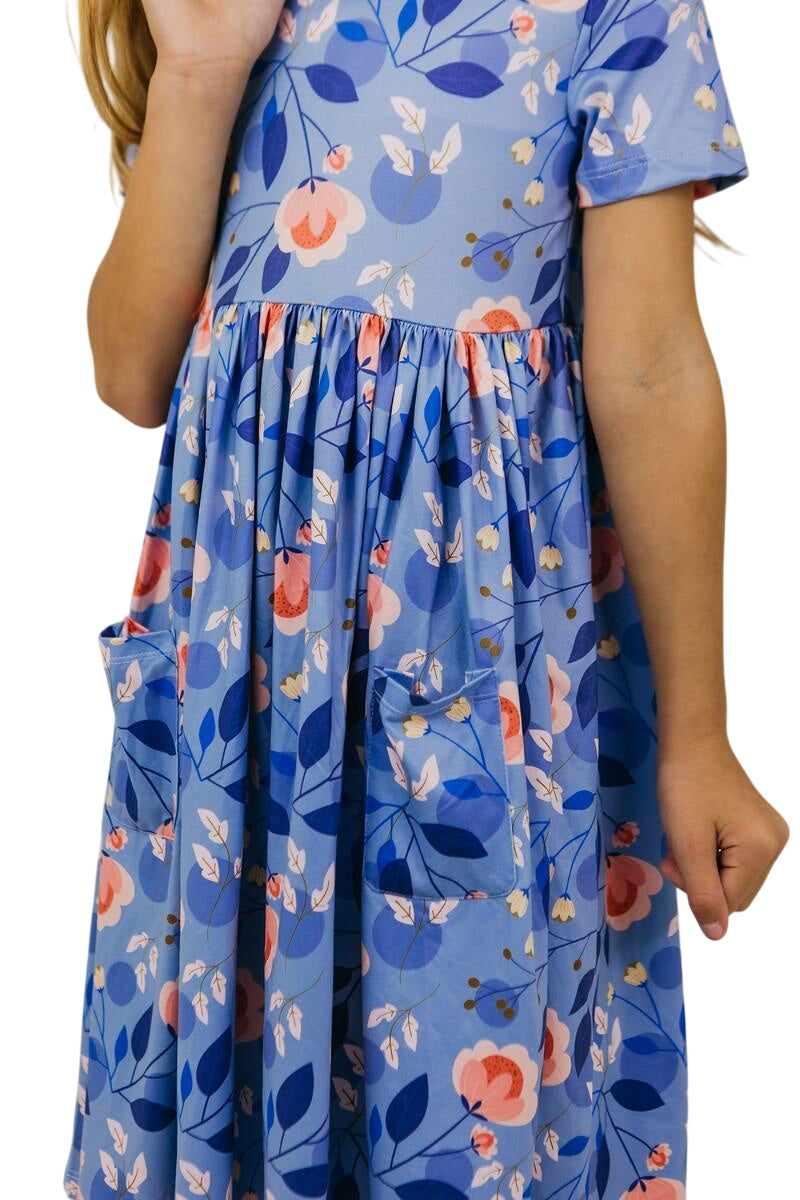 Country Blooms S/s Pocket Twirl Dress