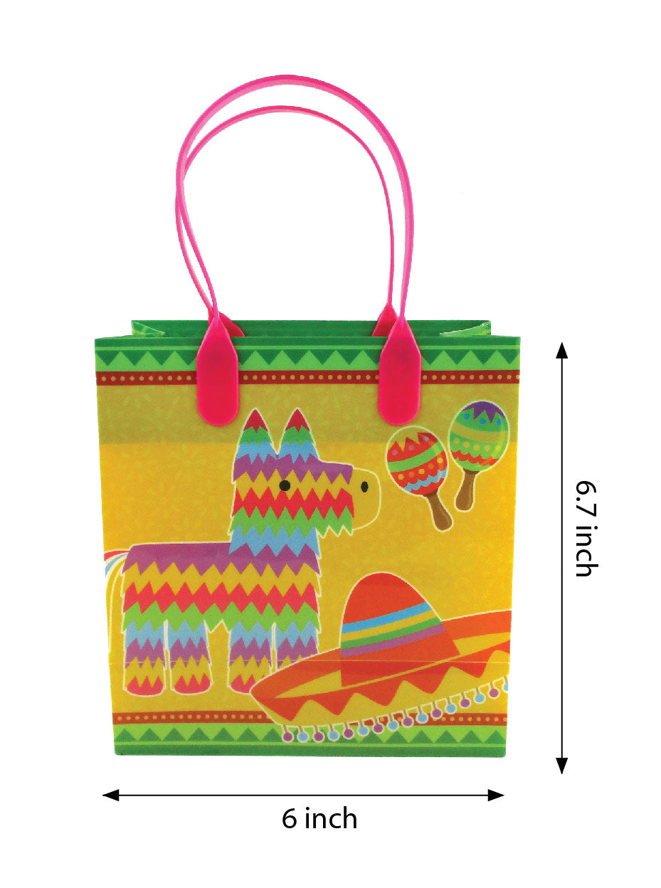 Fiesta Themed Party Favor Bags Treat Bags - Set Of 6 Or 12
