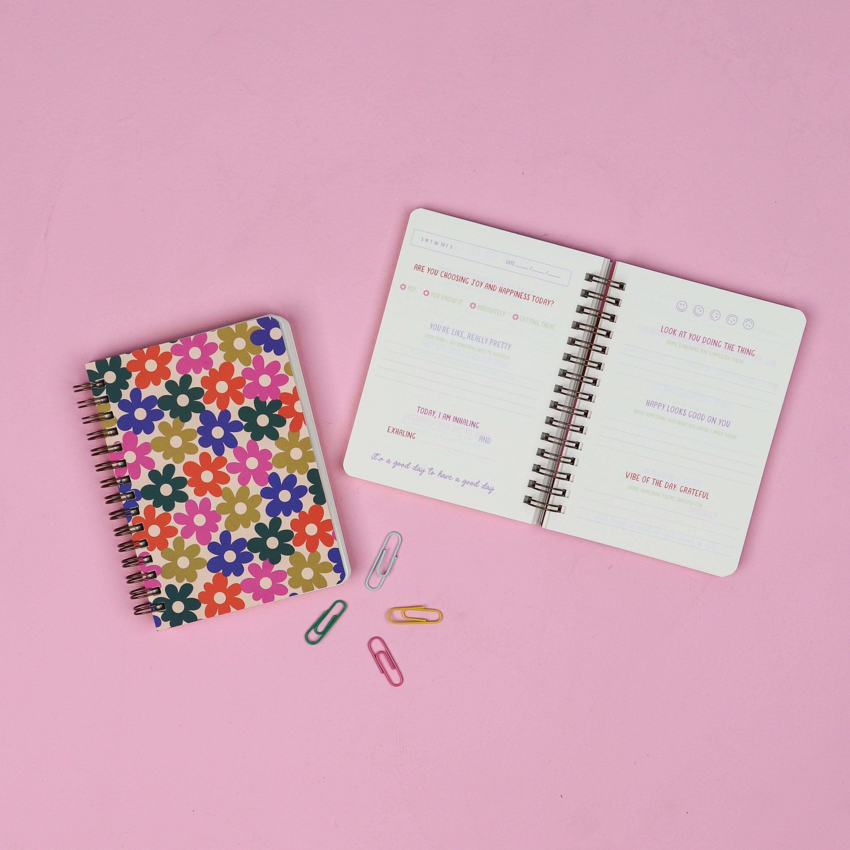 Bold Floral Mini Gratitude Journal