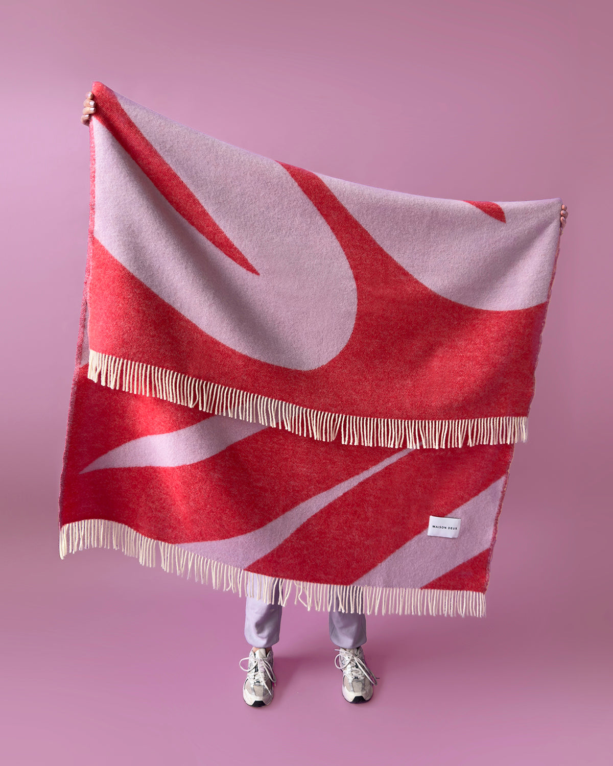 Blanket Swirl Lilac / Scarlet 4.25 X 6.5 Ft
