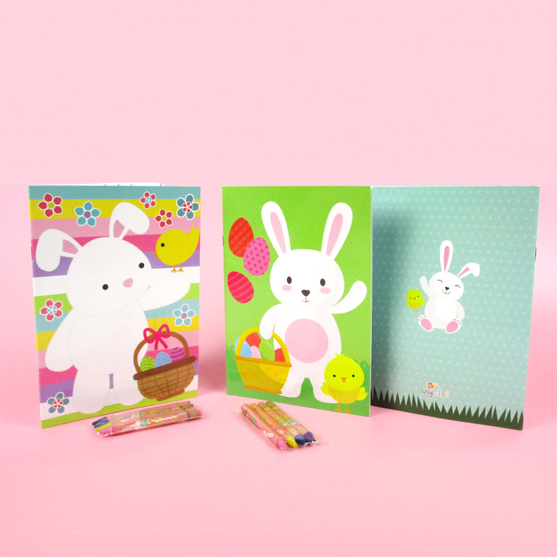 Easter Coloring Books With Crayons Party Favors - Set Of 6 Or 12