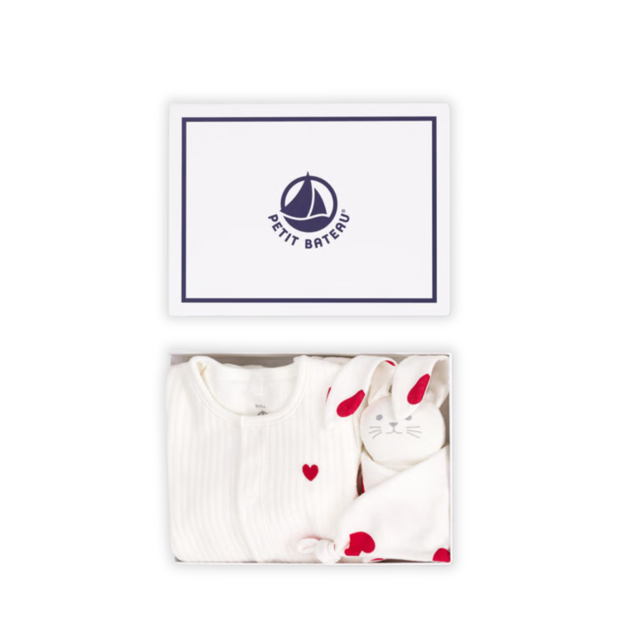 Petit Bateau | Baby 2pc Footie With Attached Bodysuit And Doudou