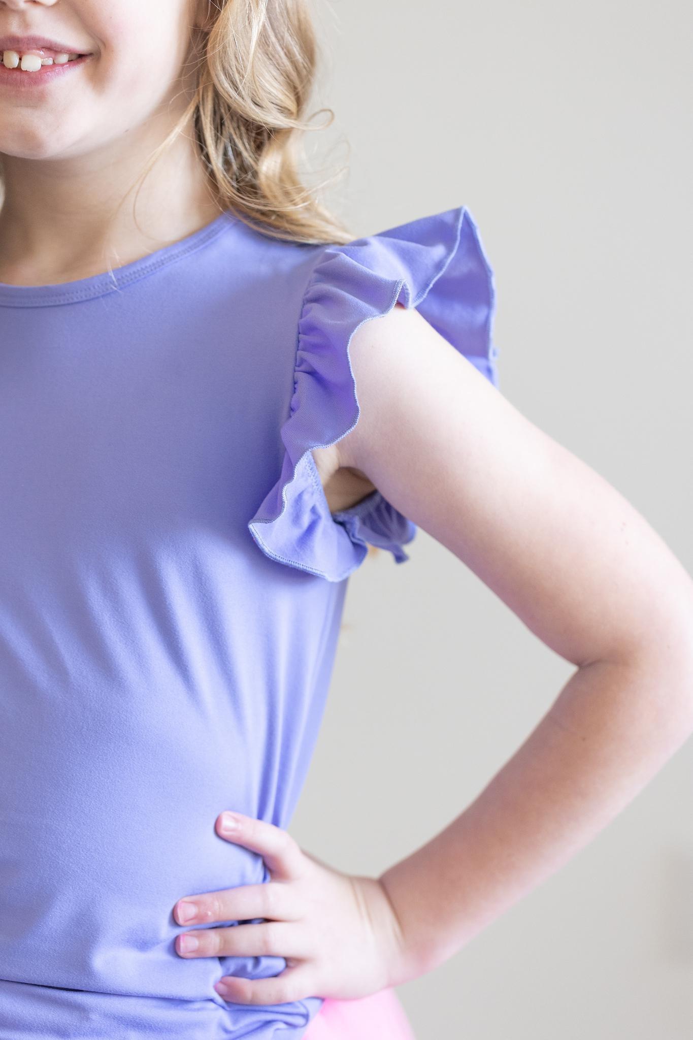 Periwinkle S/s Ruffle Tee