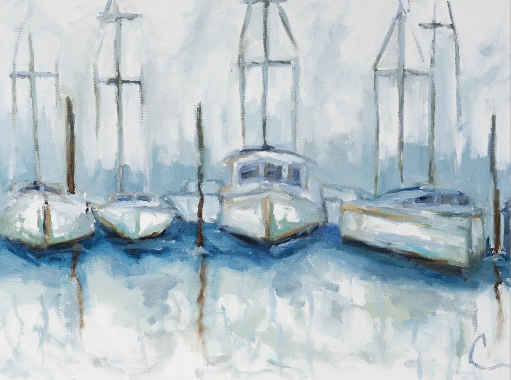 Docked In Sea Glass Ii Print