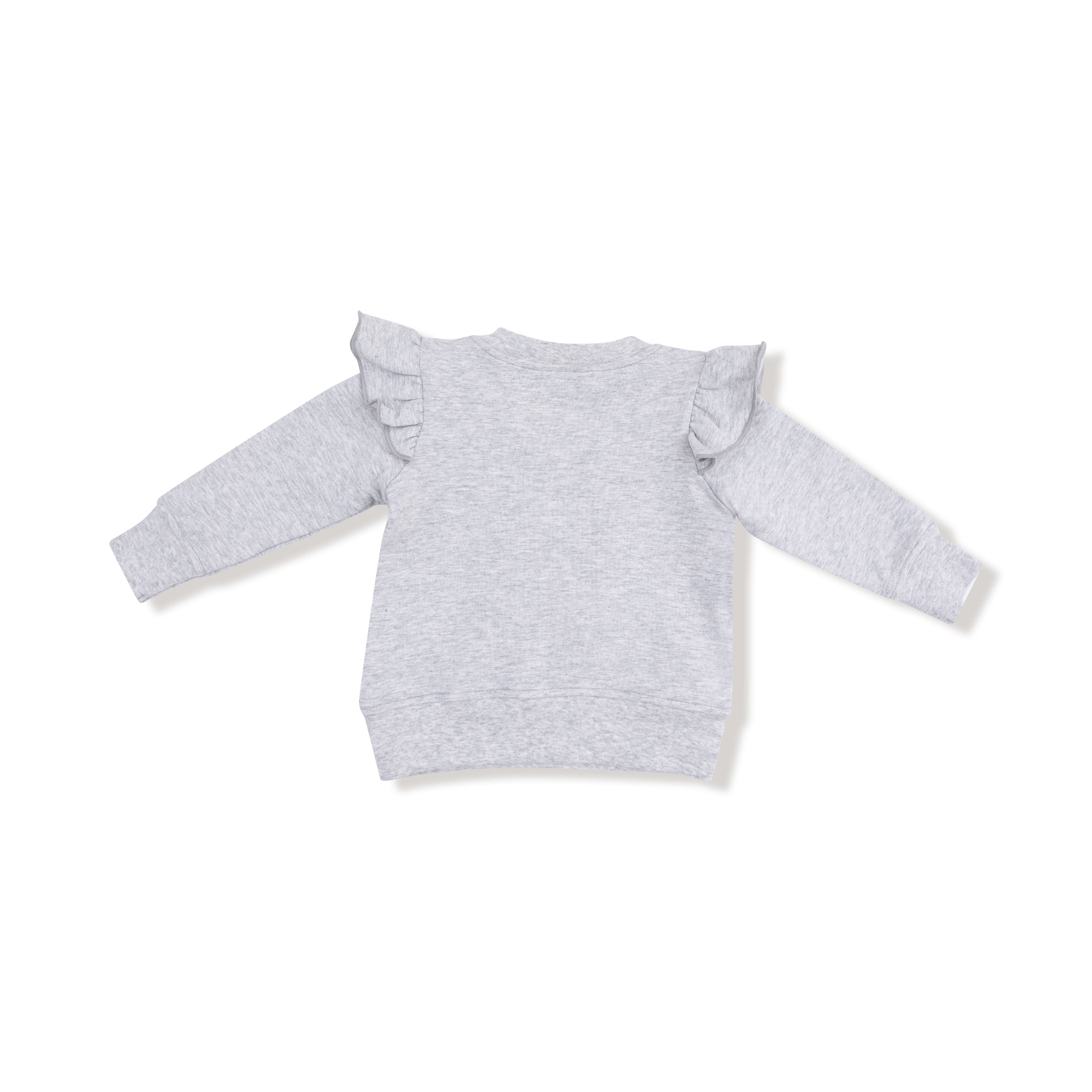 Ruffle Sweatshirt With Love Patch