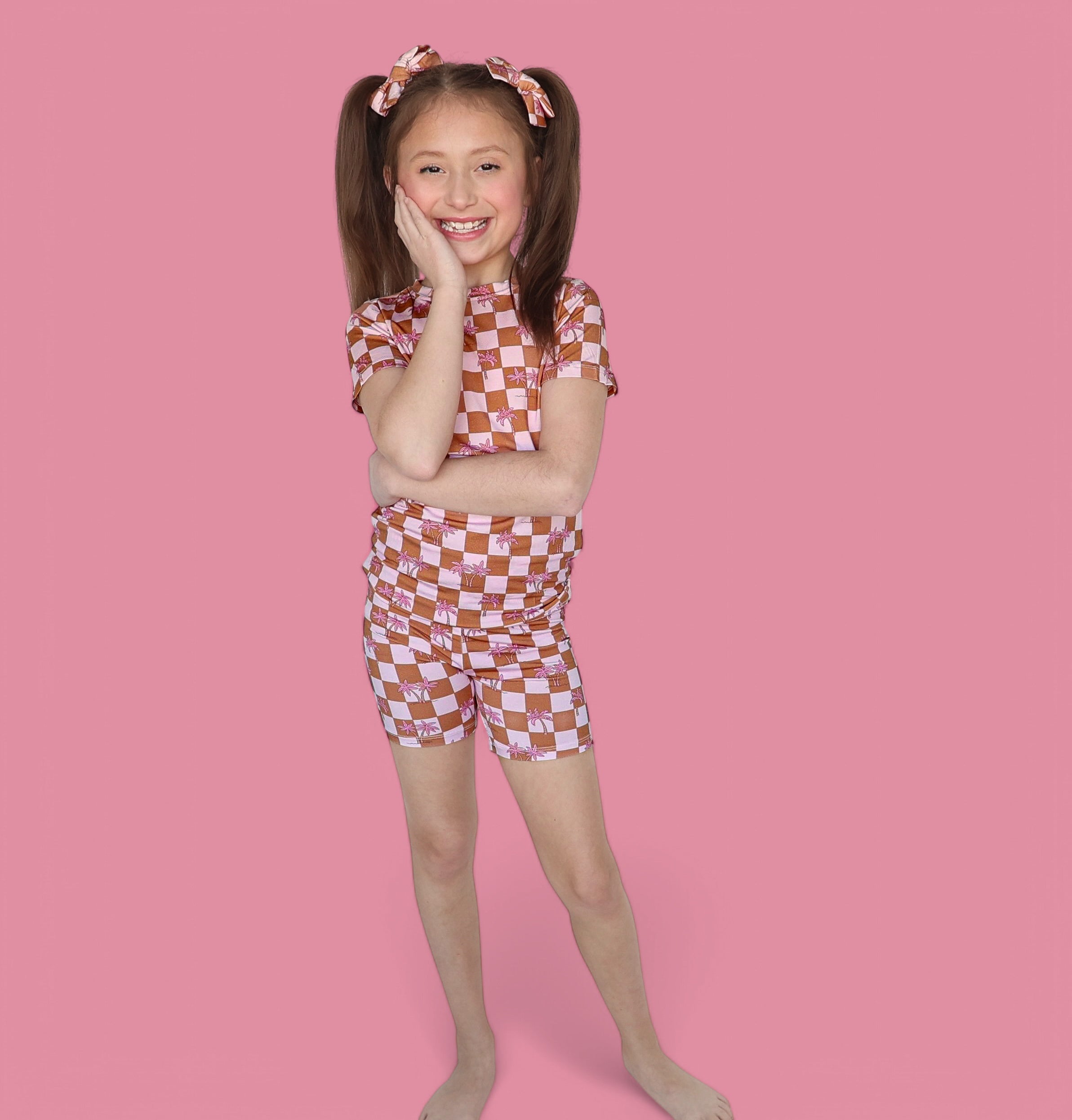 Exclusive Sunset Beach Checkers Dream Short Set