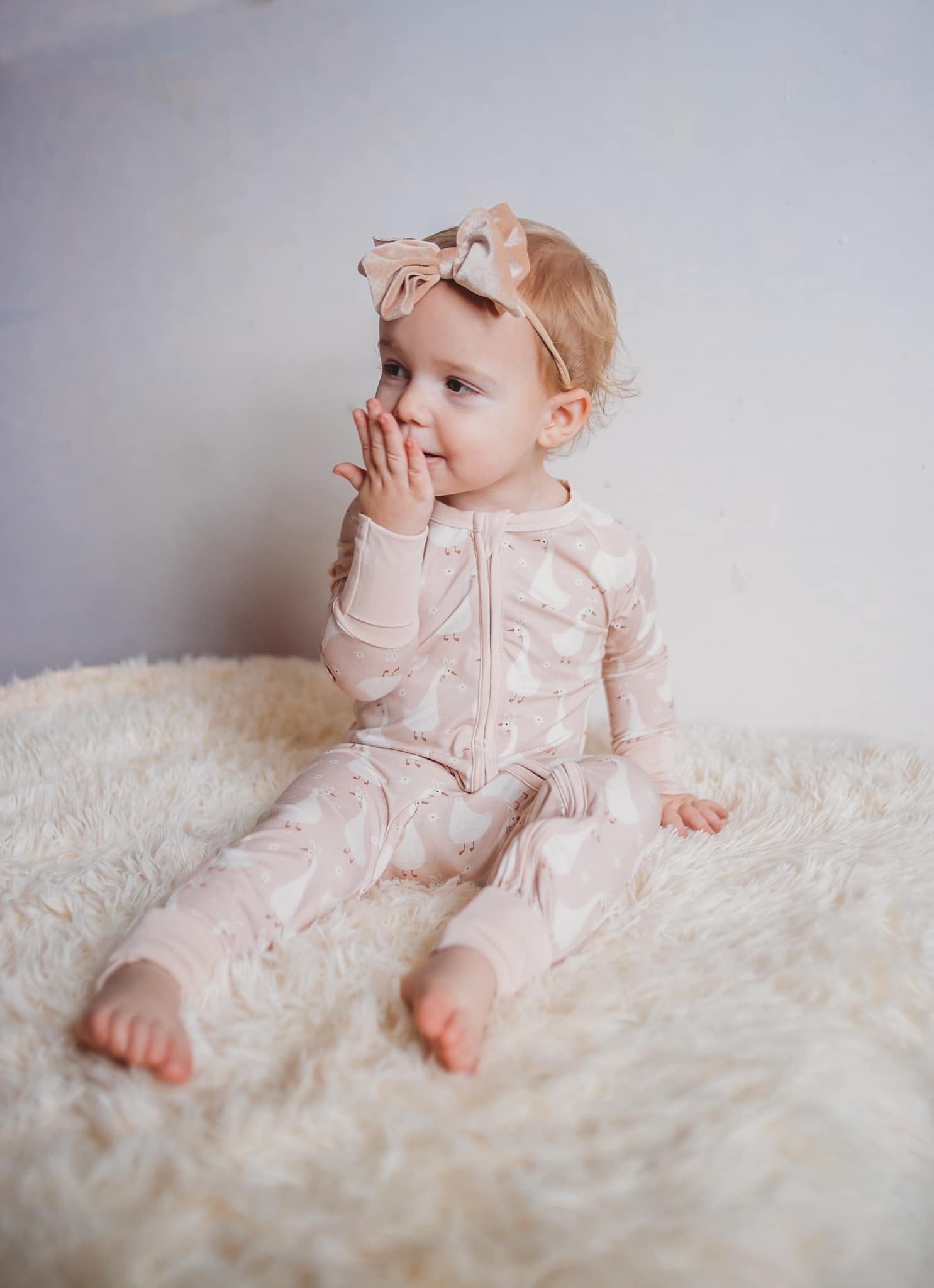 Silly Goose On The Loose Bamboo Zippy Romper