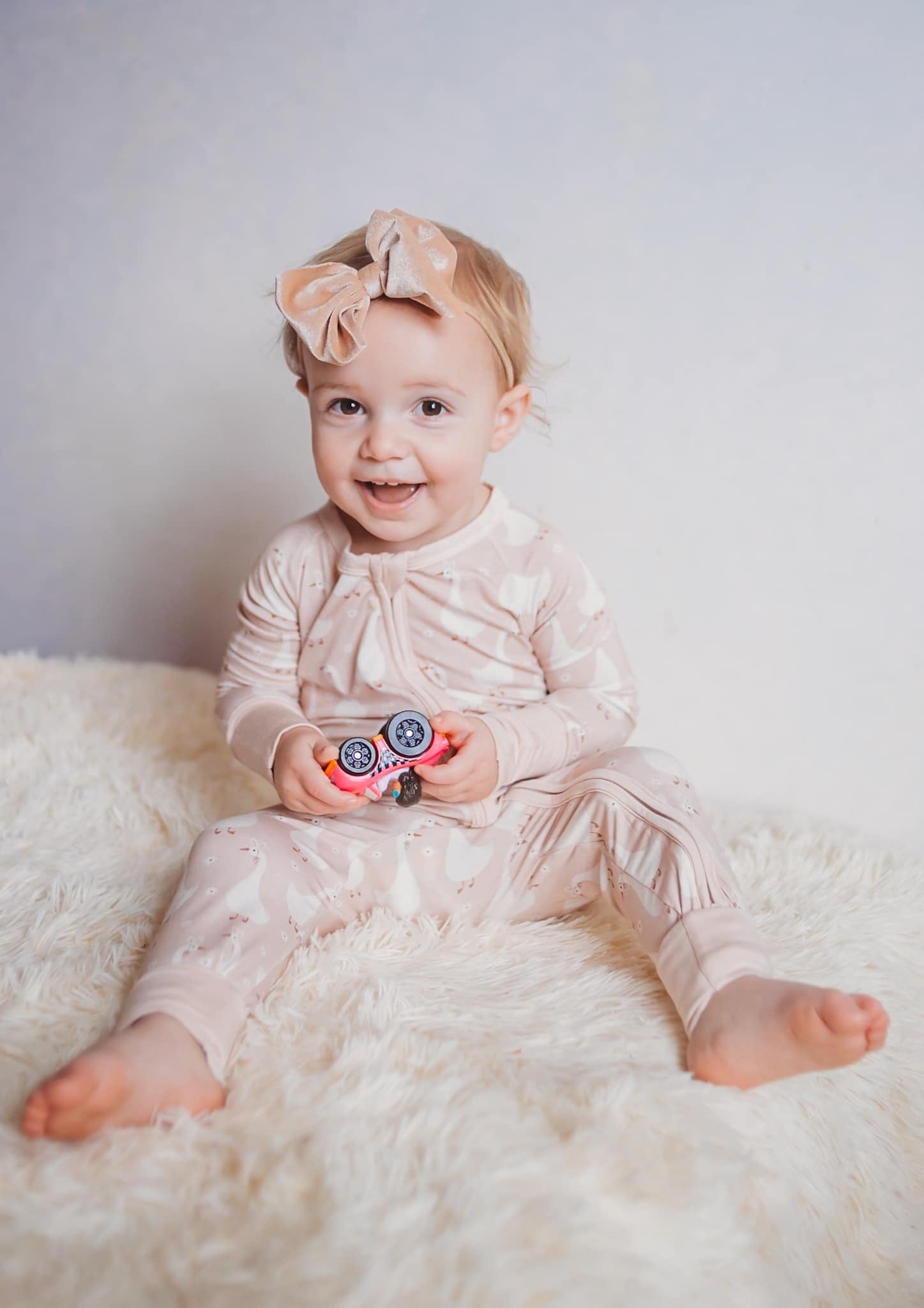 Silly Goose On The Loose Bamboo Zippy Romper