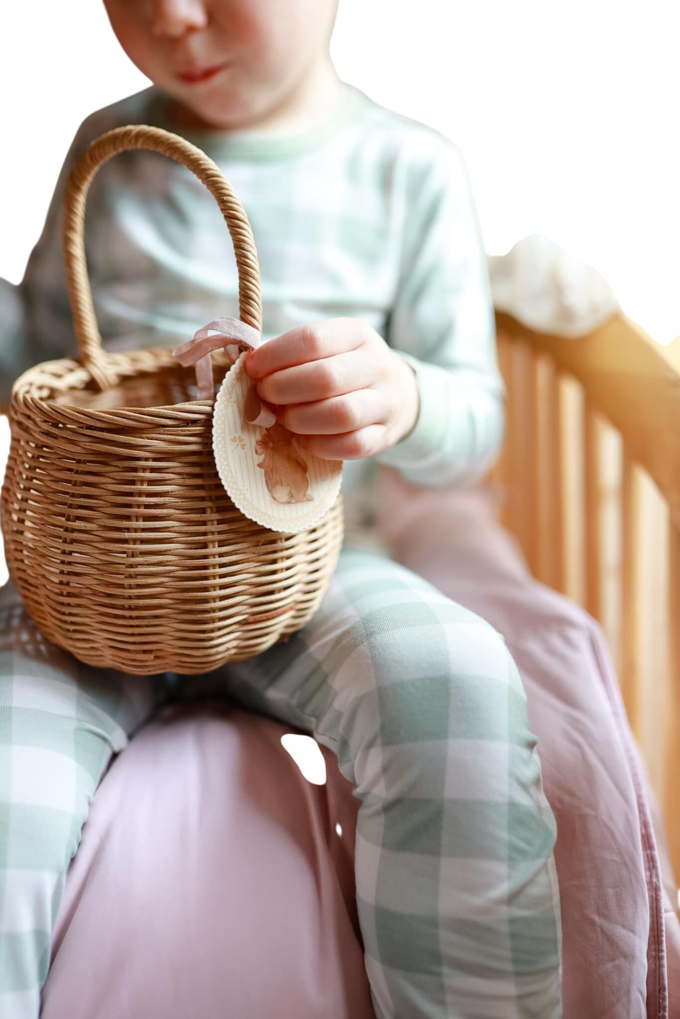 Sage Gingham 2pc Bamboo Pajama Set