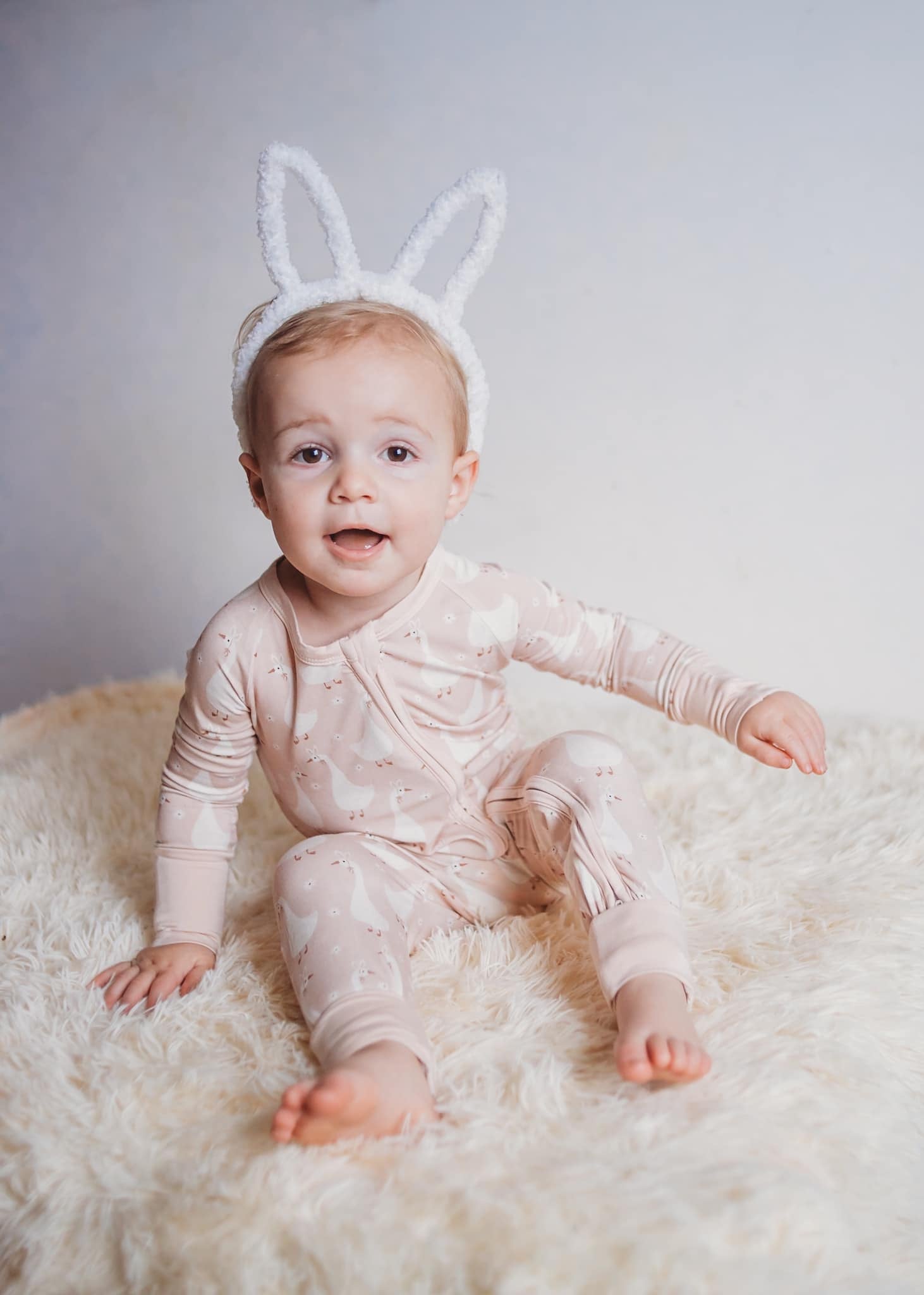 Silly Goose On The Loose Bamboo Zippy Romper