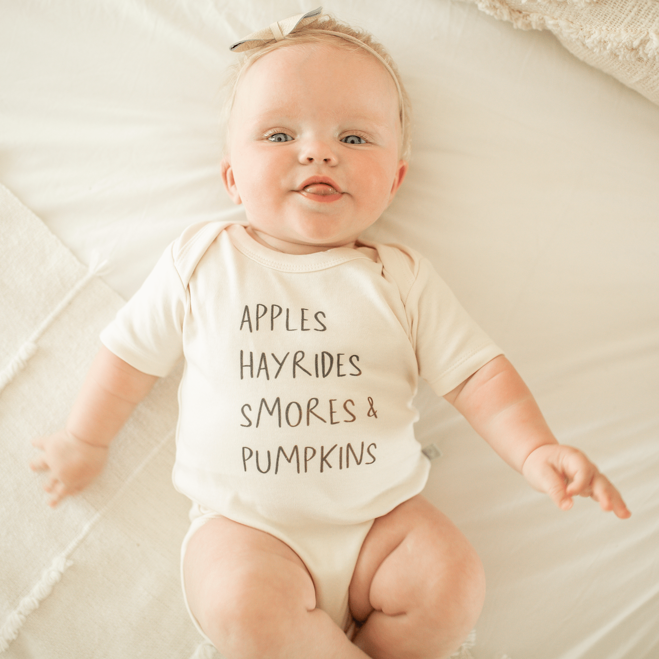 Graphic Bodysuit | Apples Hayrides Smores