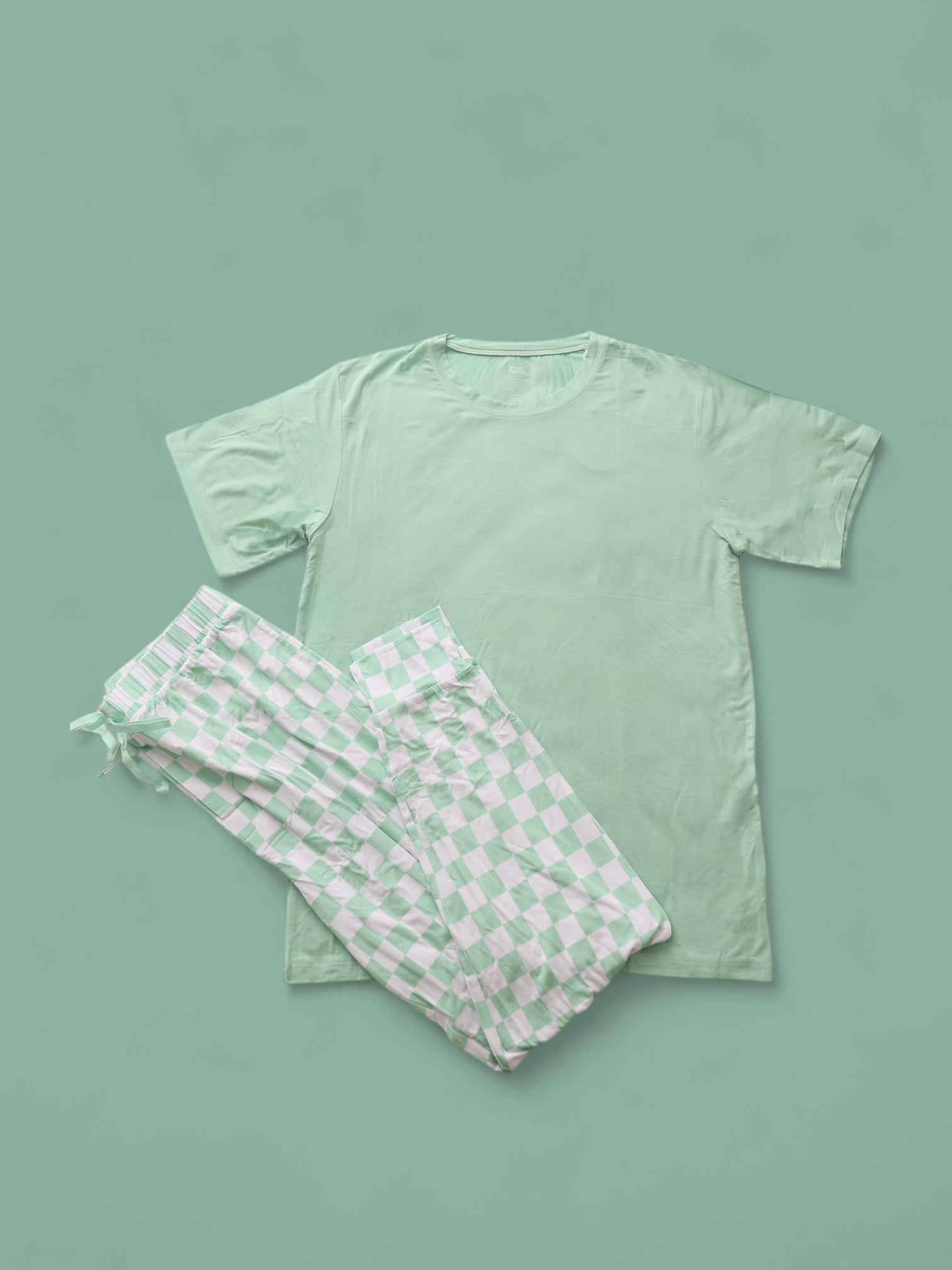 Mint Checkers Men's Dream Jogger Set