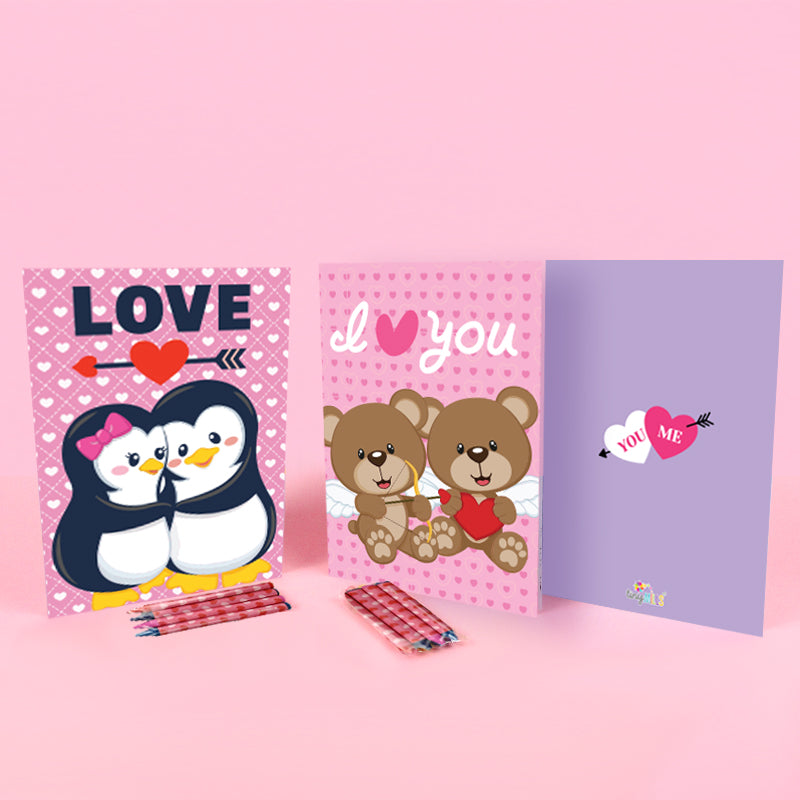 Valentine's Day Coloring Books With Crayons Party Favors - Set Of 6 Or 12