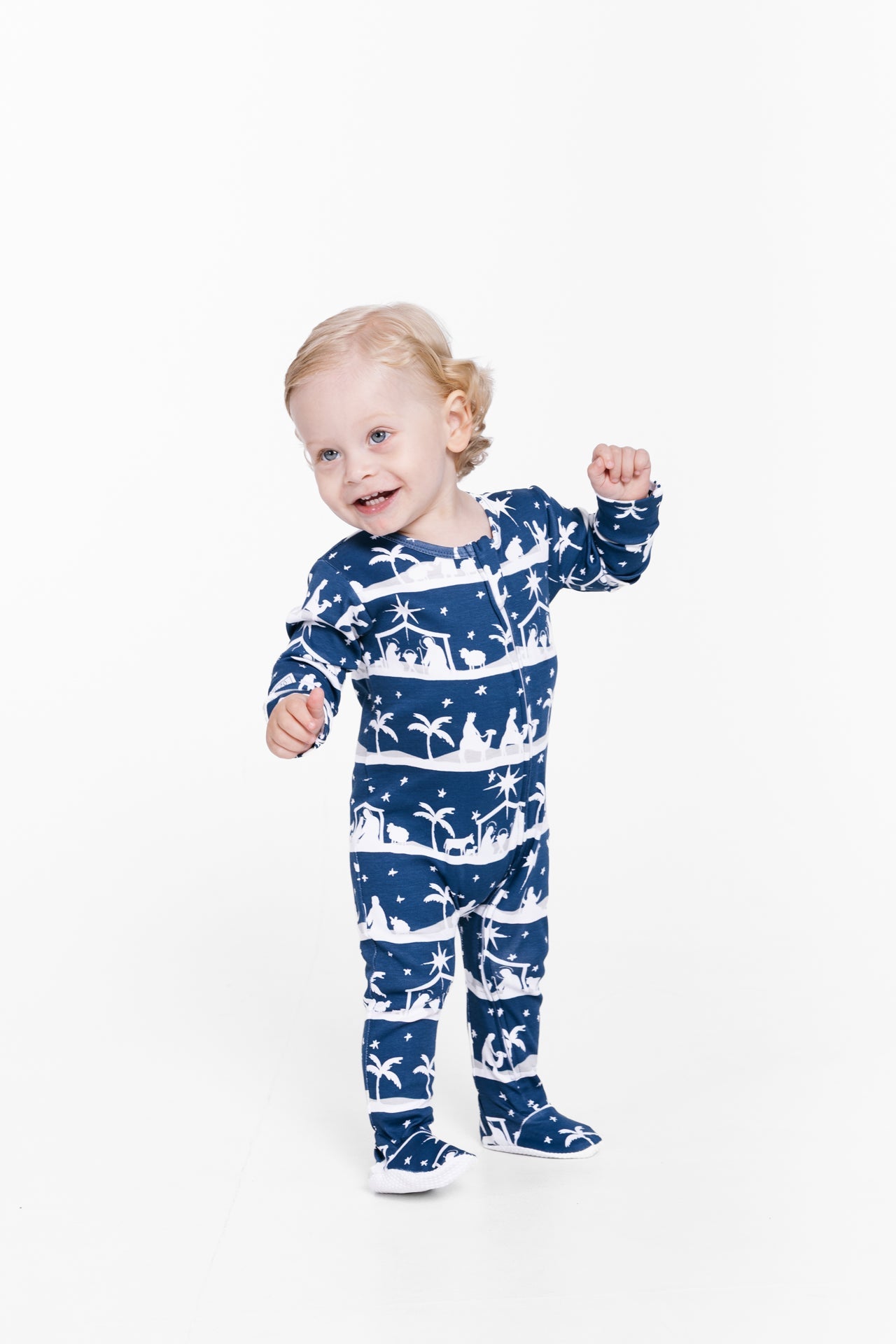 Starry Night Footed Onesie Cotton