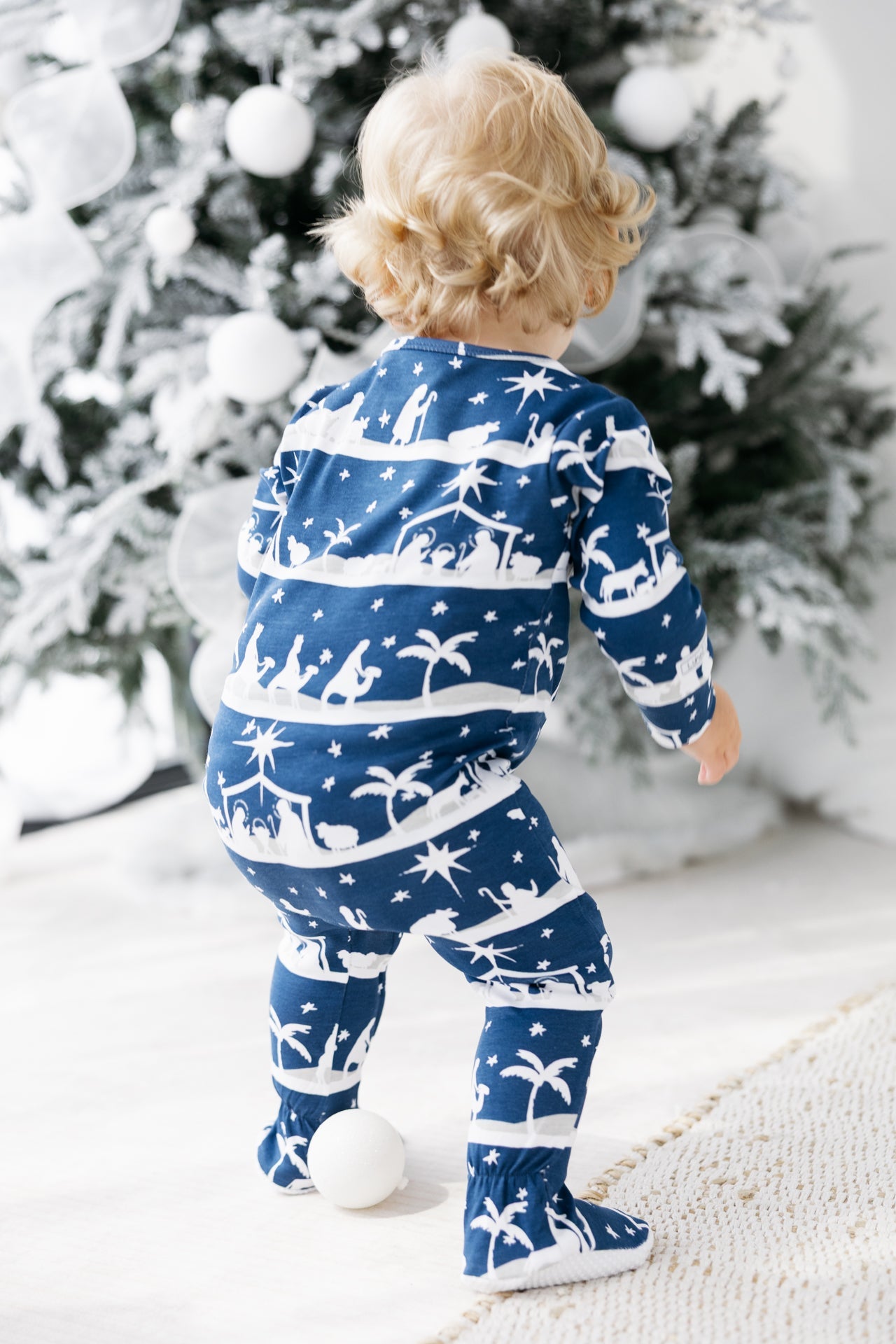 Starry Night Footed Onesie Cotton