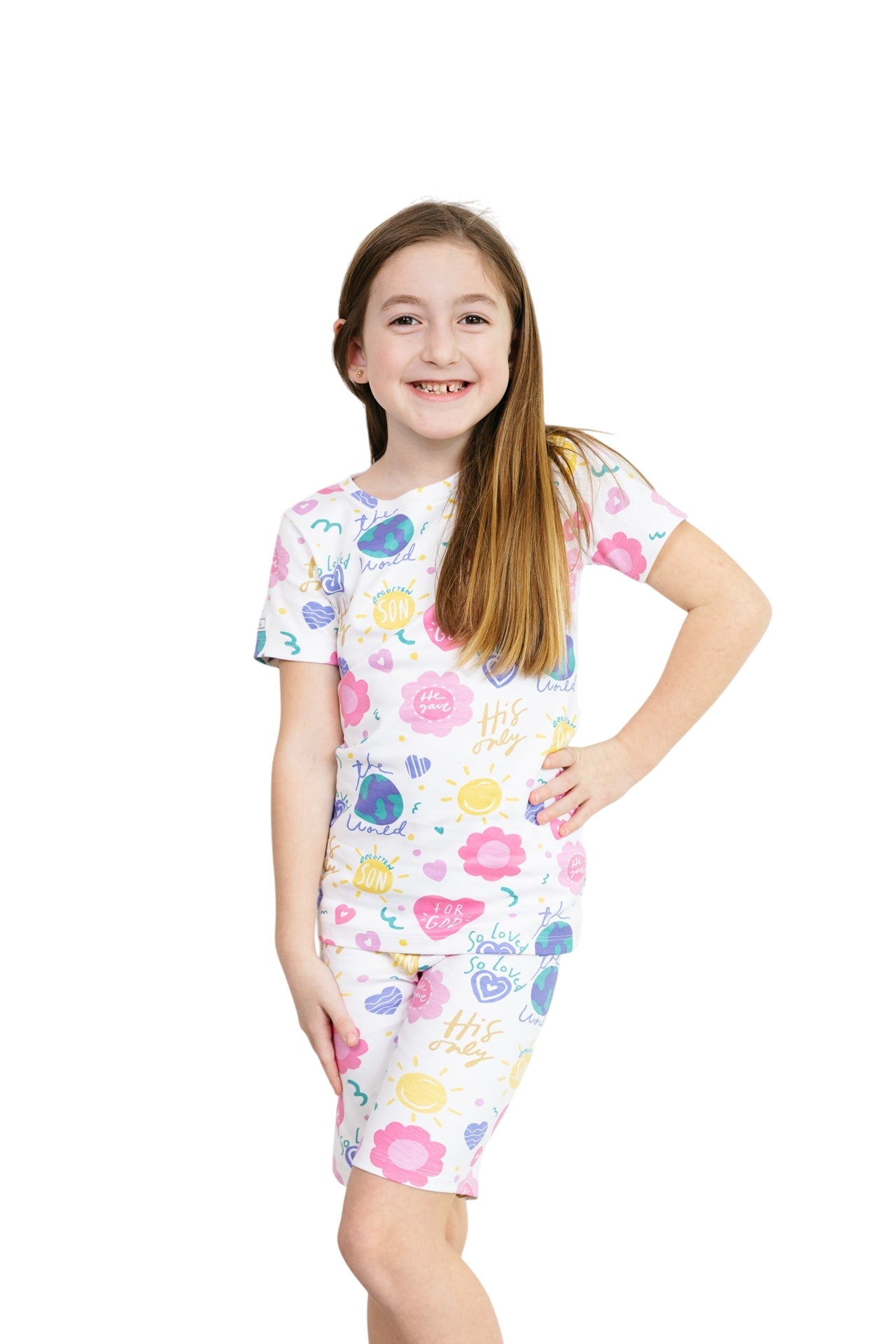For God So Loved The World Pj Shorts Set Cotton