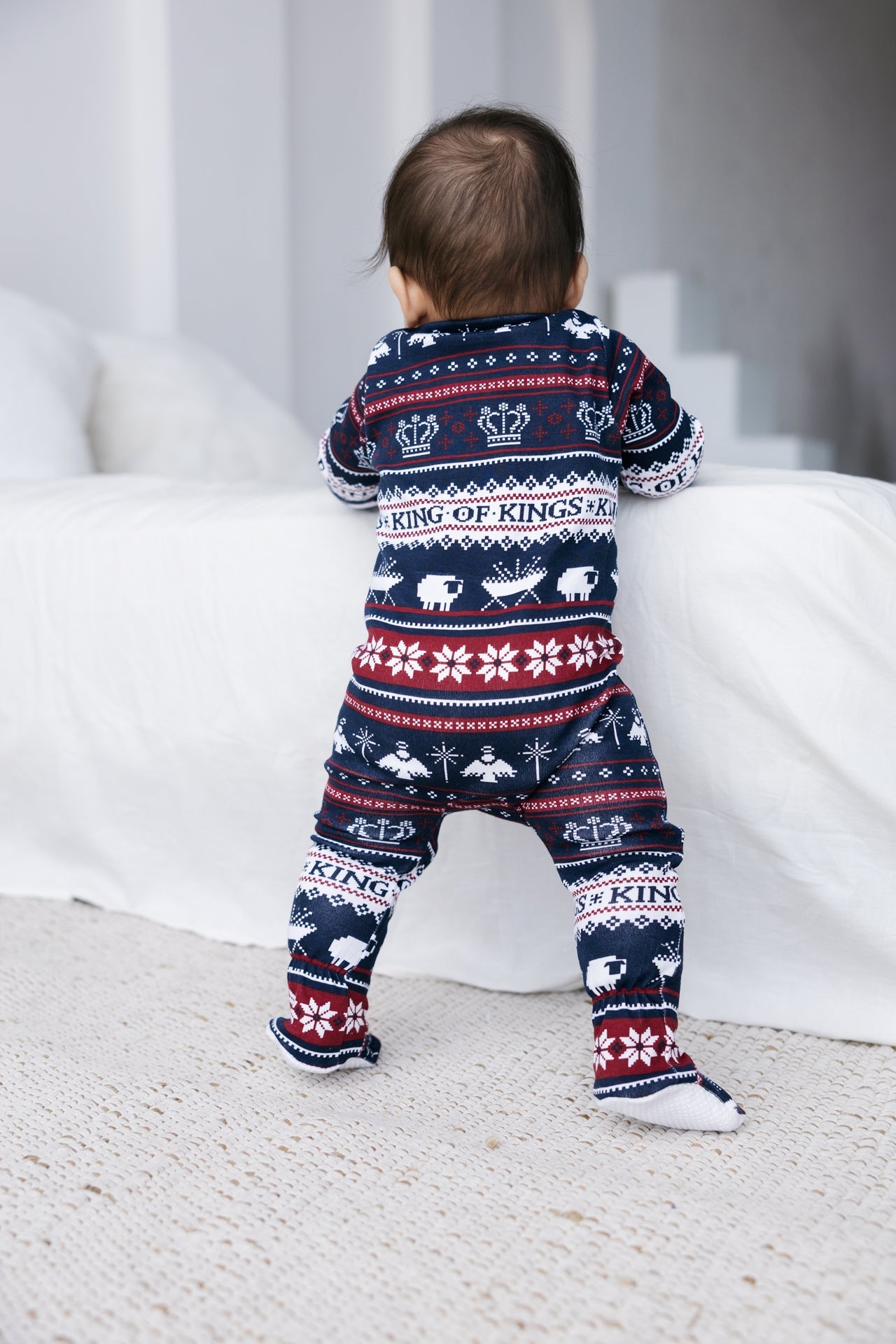 King Of Kings Midnight Blue Footed Onesie Cotton