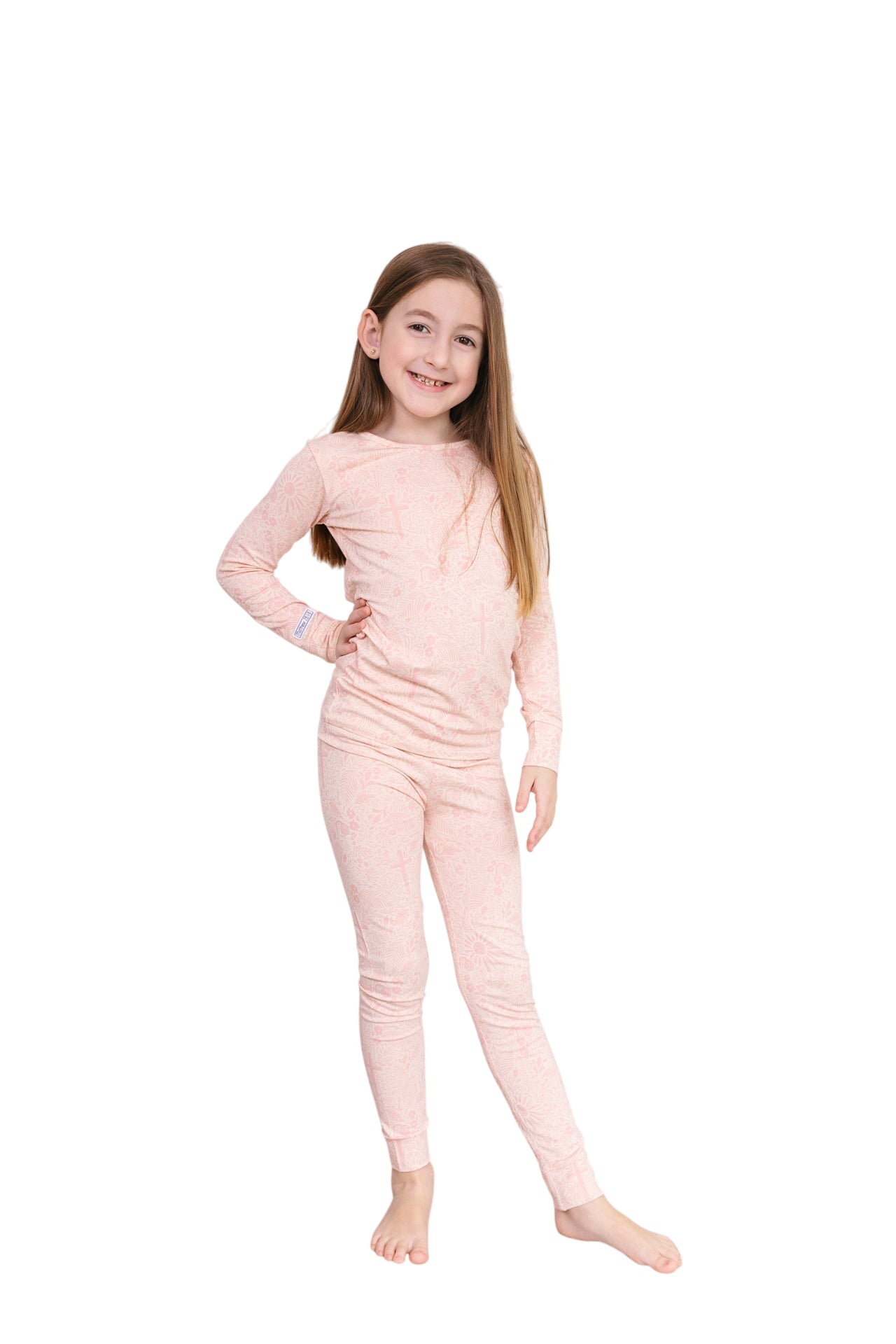 Salvation Garden Pink Pj Long Sleeve Set Bamboo