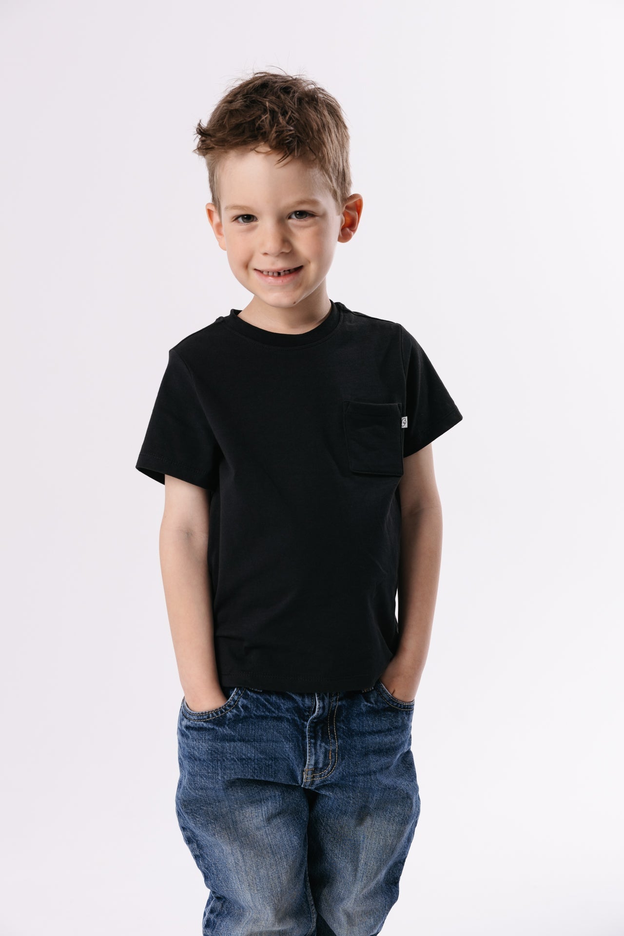 Black Prayer Pocket Short Sleeve T-shirt Cotton