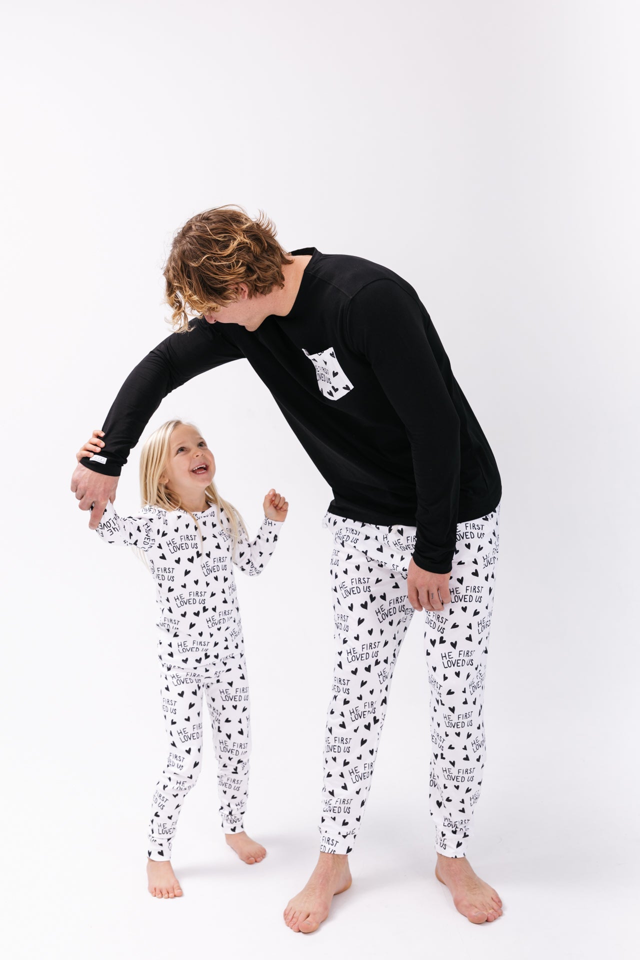 He First Loved Us Men's Pj Set Cotton