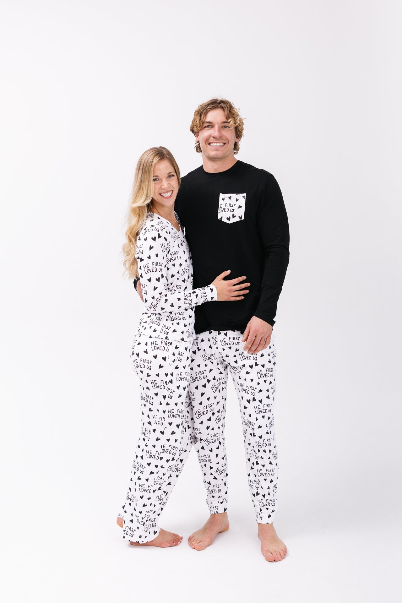 He First Loved Us Men's Pj Set Cotton