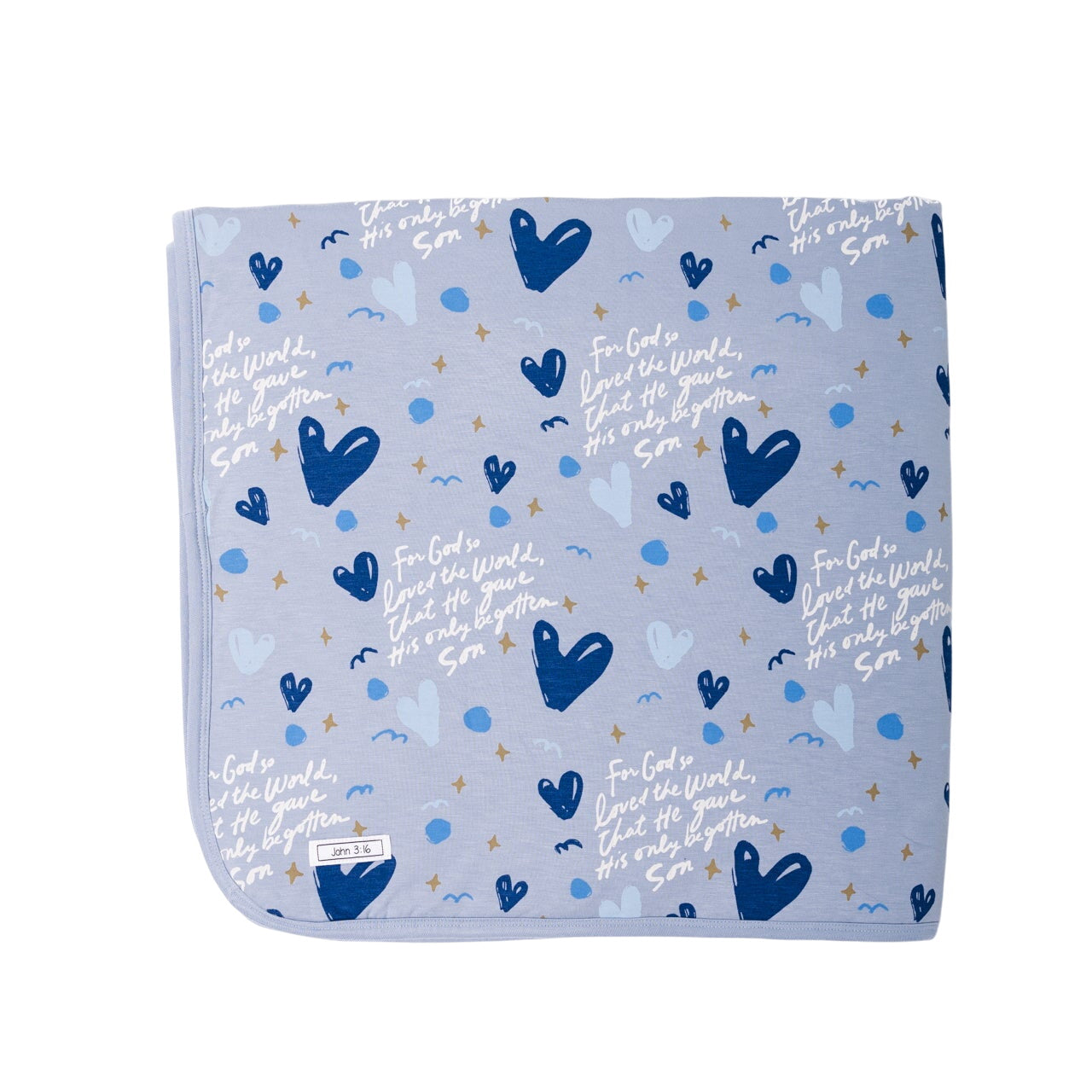 John 3:16 Blue Blanket Bamboo