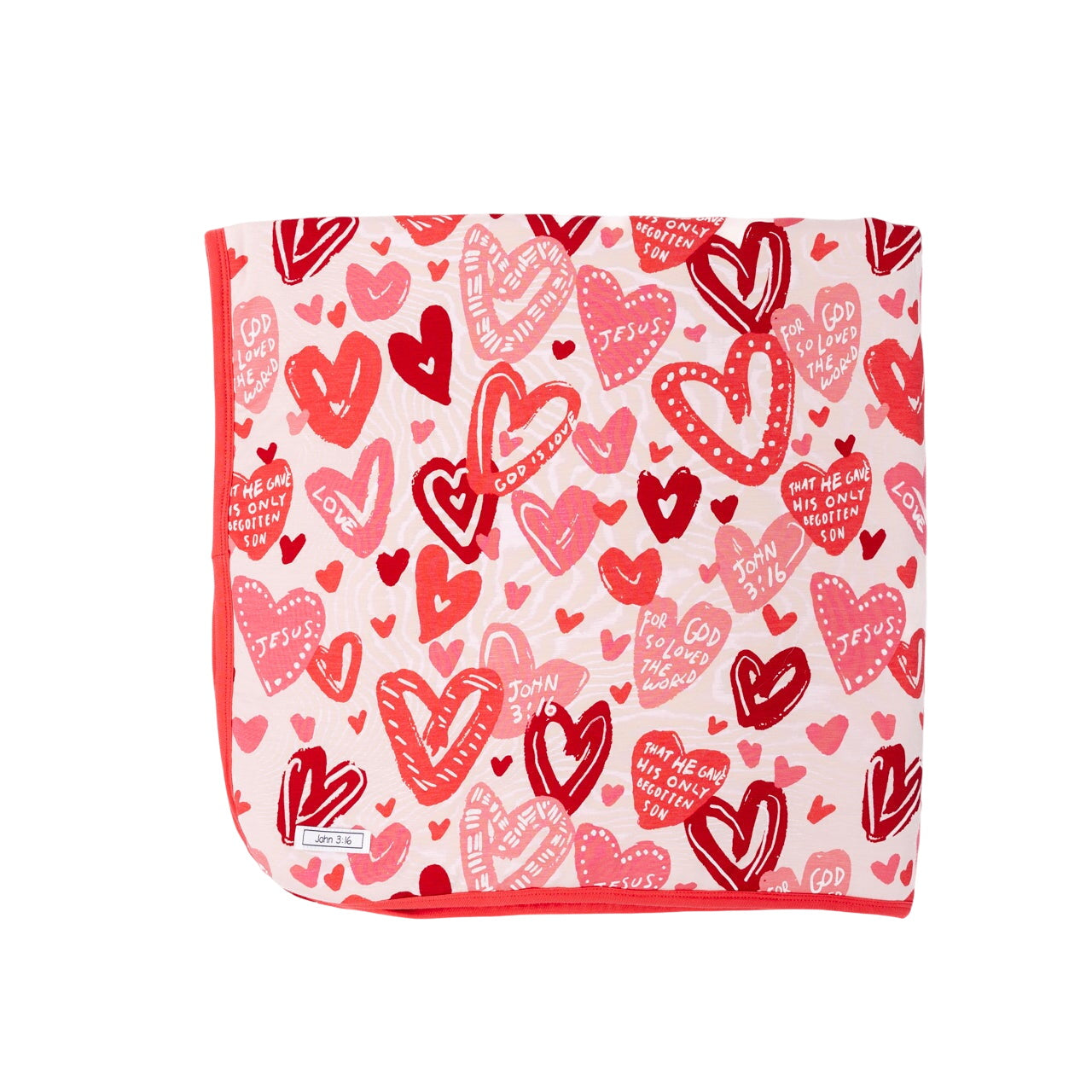 John 3:16 Pink Blanket Bamboo