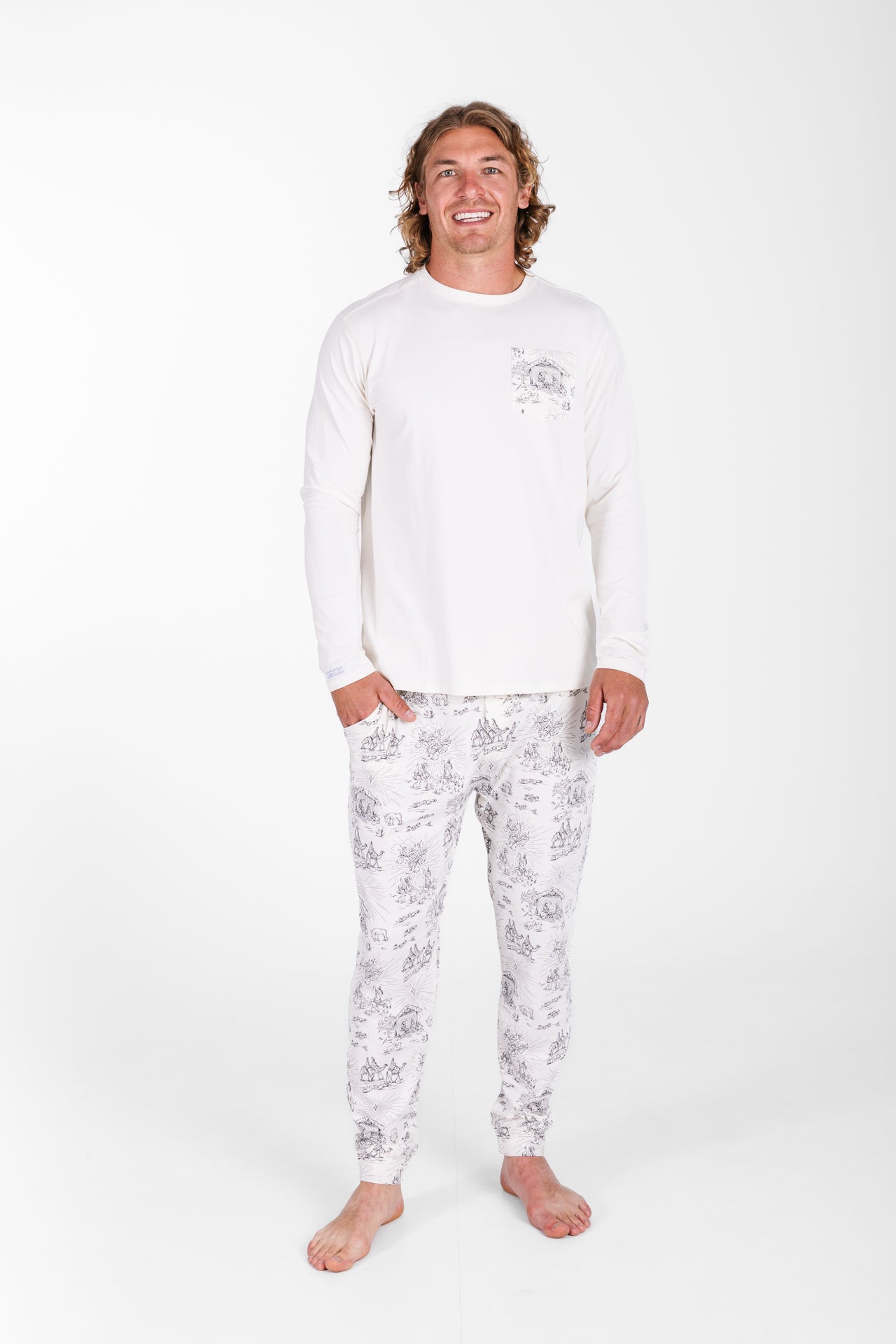 O Little Town Of Bethlehem Mens Pj Set Cotton