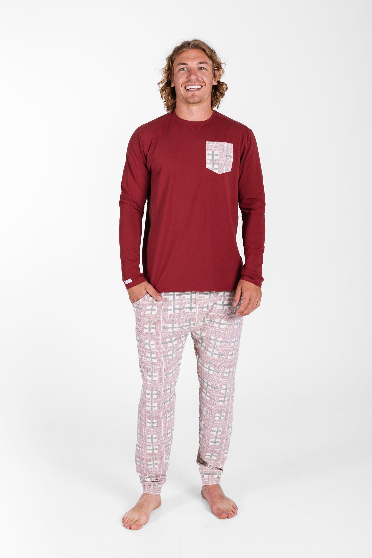 Prophecy Plaid Mens Pj Set Cotton