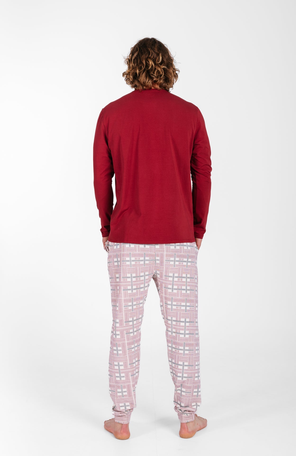 Prophecy Plaid Mens Pj Set Cotton