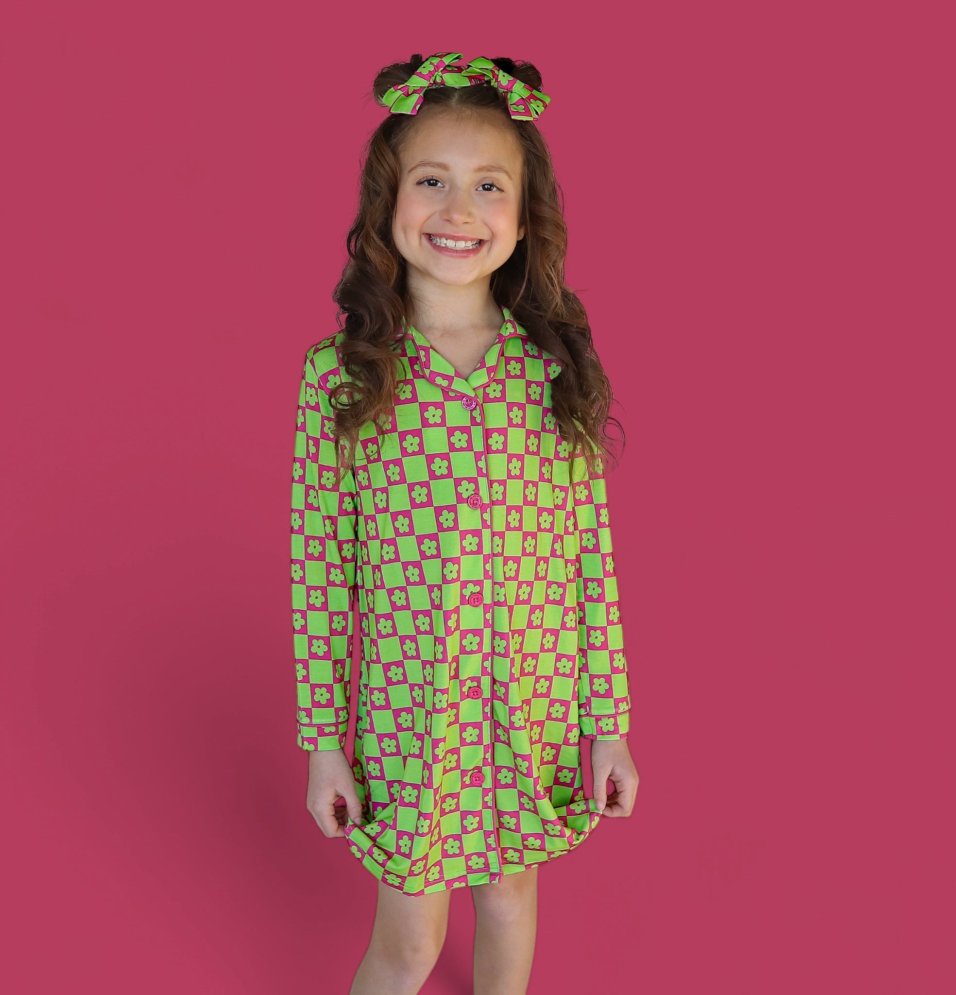 Wild Daisy Checkers Girl's Dream Gown