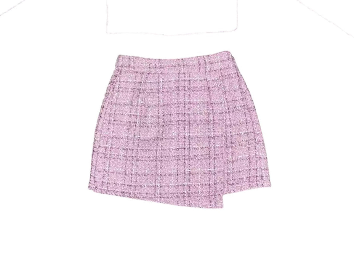 Aa Lavender Tweed Ruffle Skort