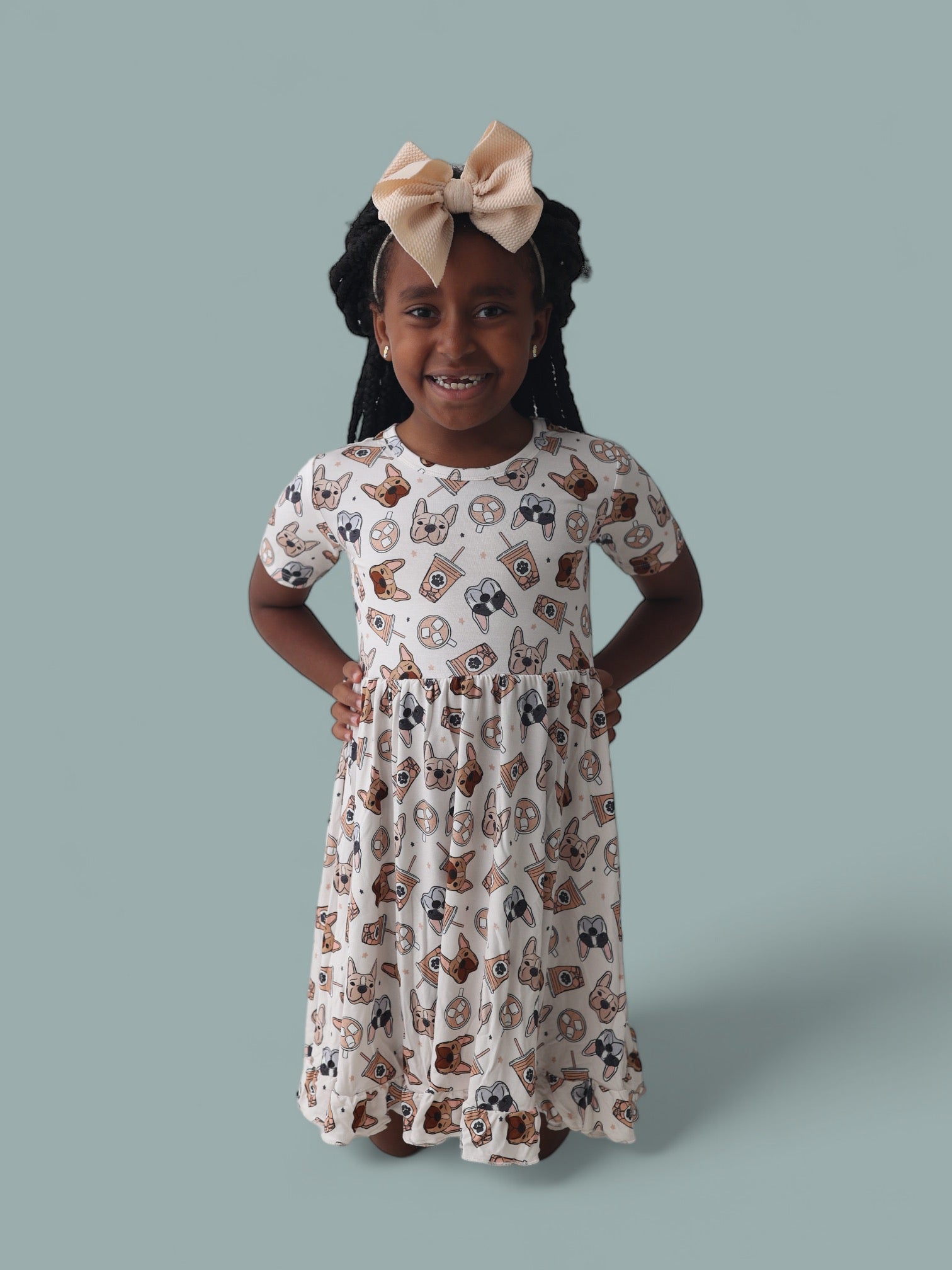 Exclusive Pup Cups Dream Ruffle Dress