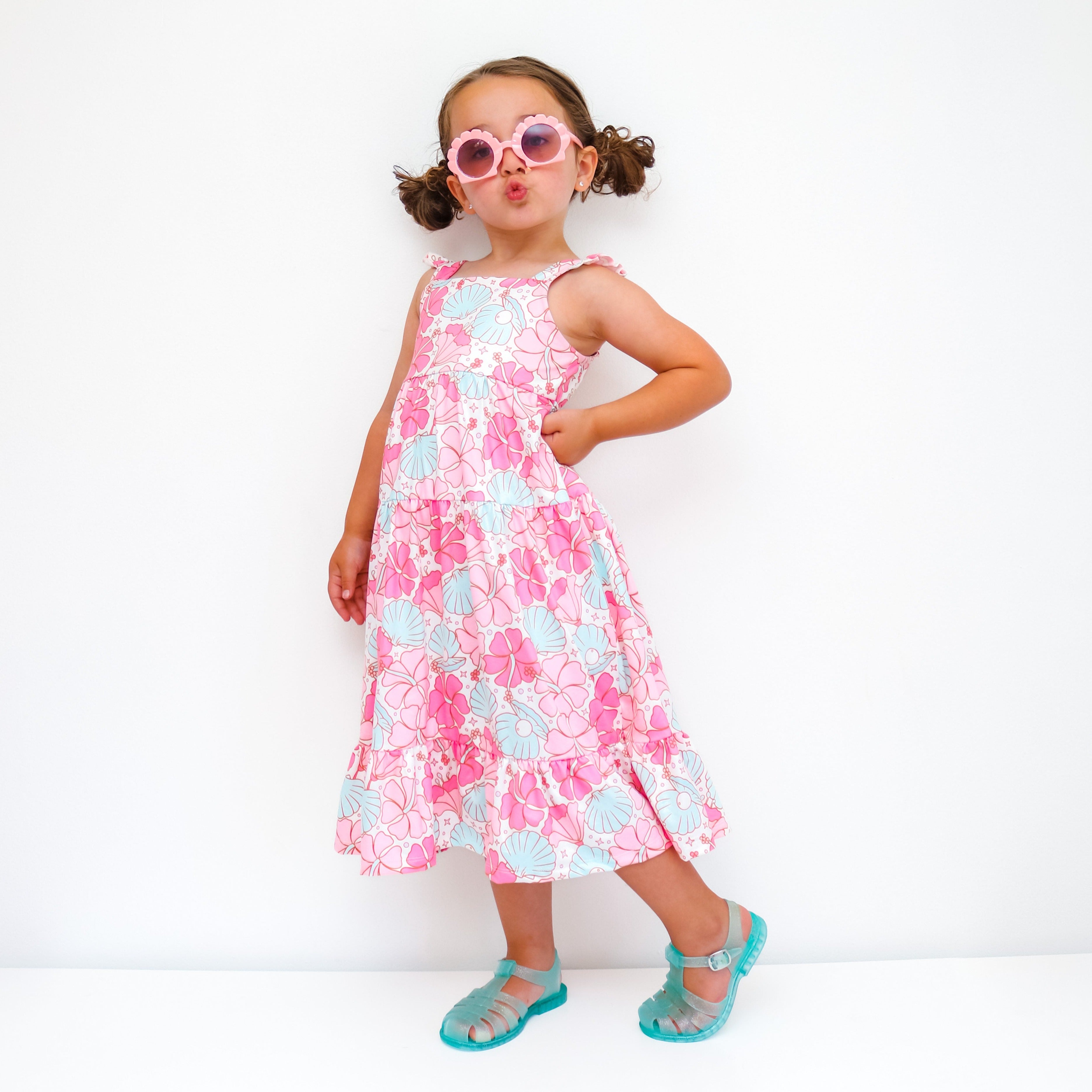 Toddler Jelly Sandals in Turquoise Glitter - Just Add Water