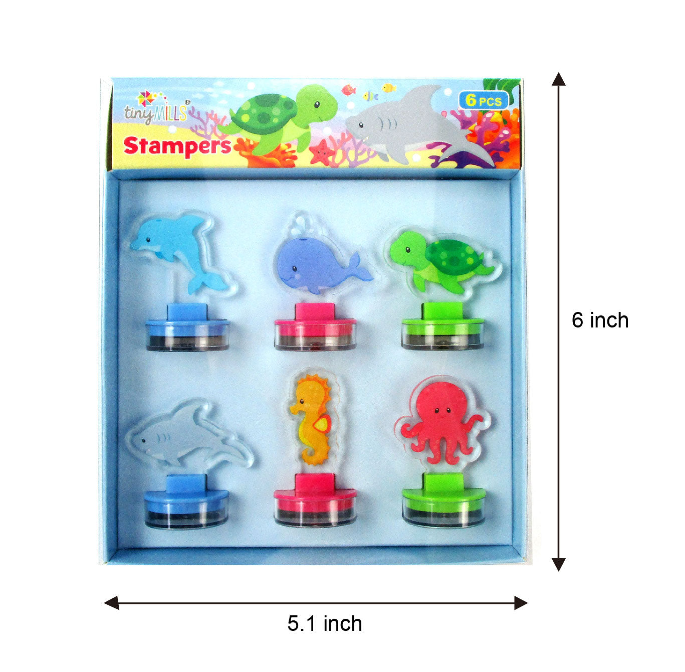 Ocean Animals Acrylic Stamp Set Of 6